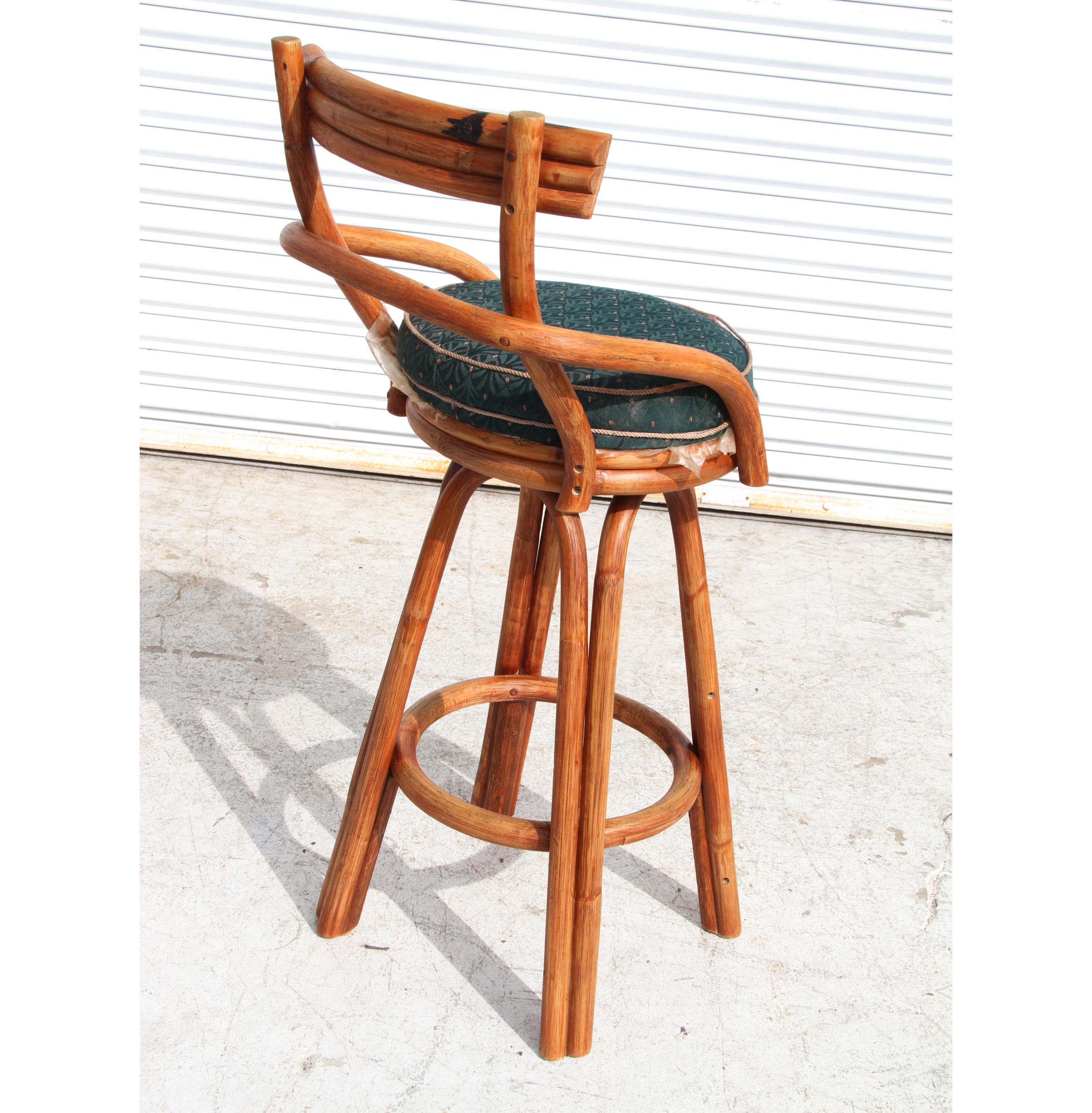 Mid-Century Modern Midcentury Paul Frankl Style Stools with Swivel For Sale