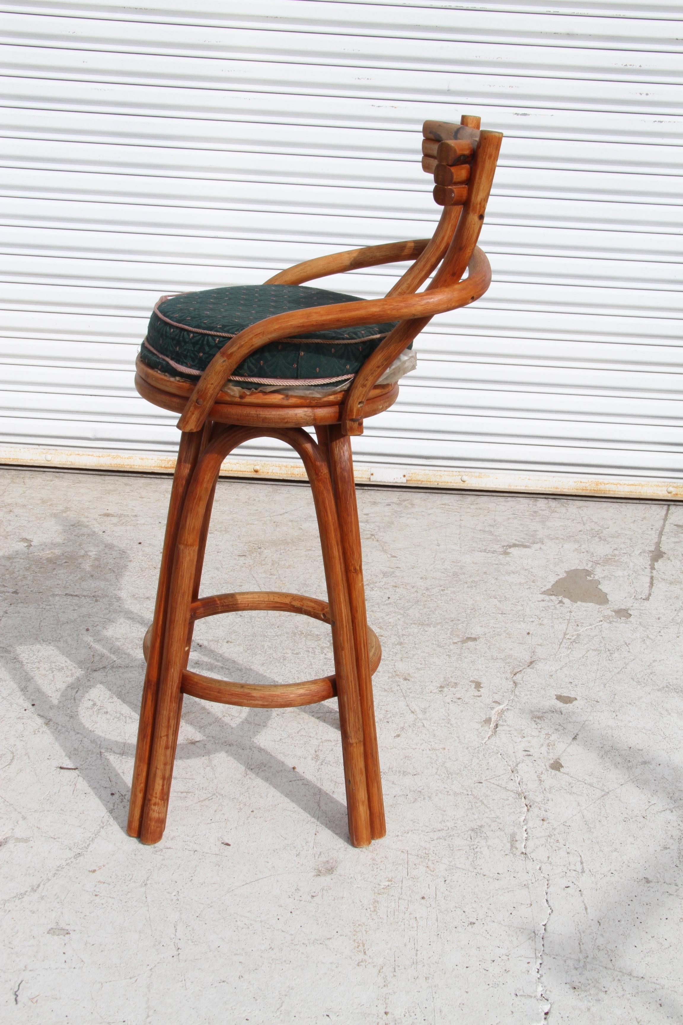 Midcentury Paul Frankl Style Stools with Swivel For Sale 1