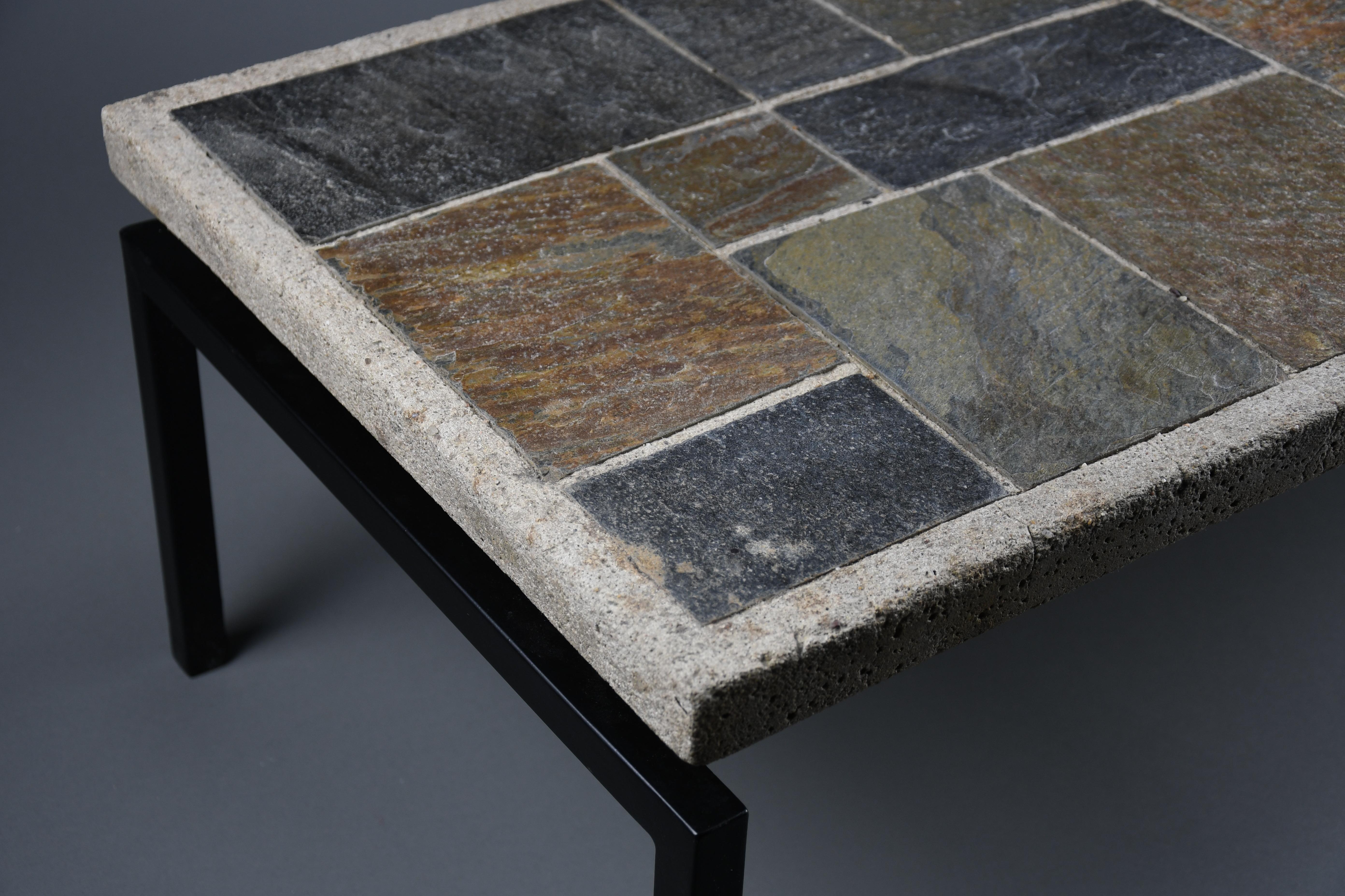 Mid-century Paul Kingma coffee table with “floating” top, 1960s en vente 7