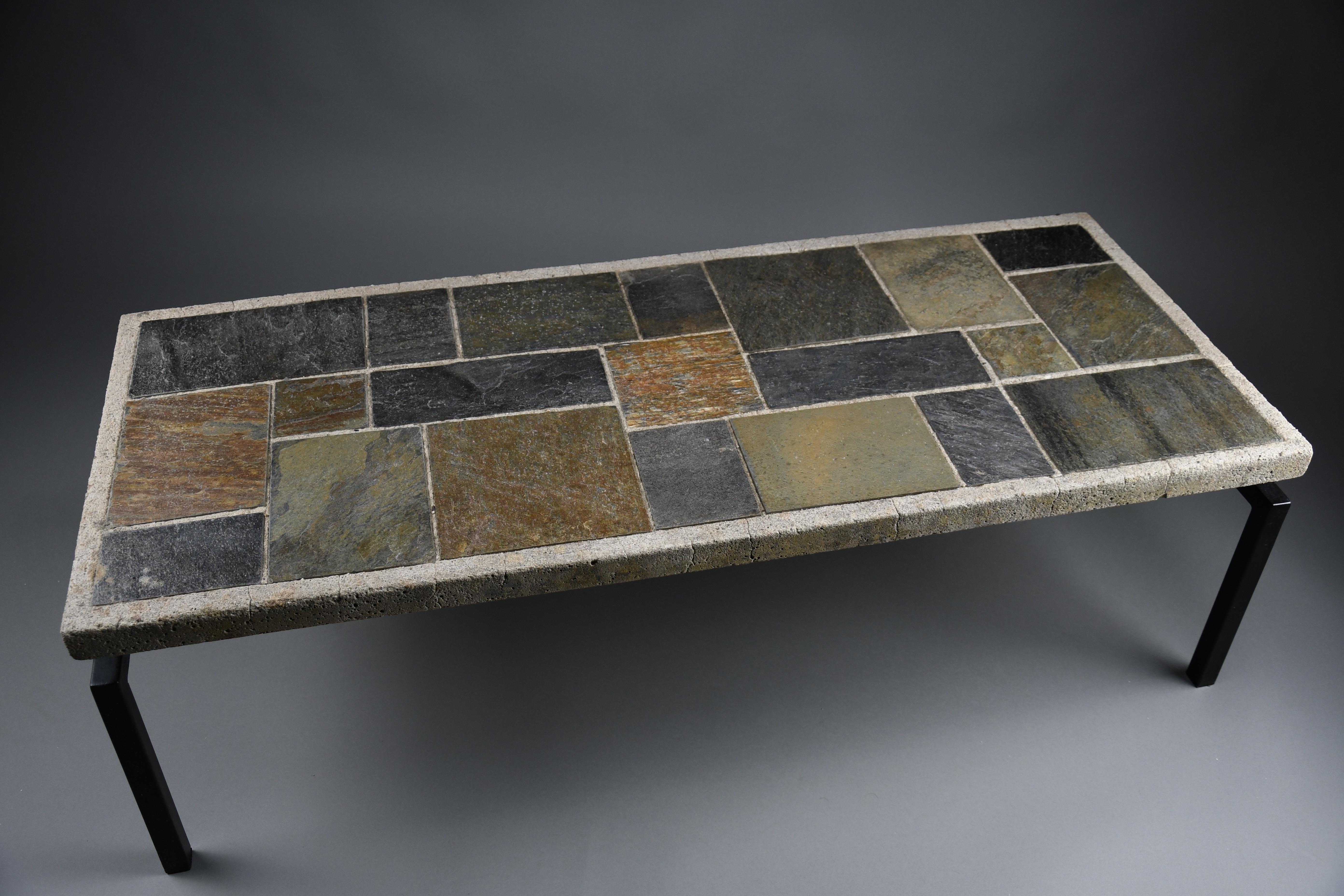 Mid-century Paul Kingma coffee table with “floating” top, 1960s en vente 8