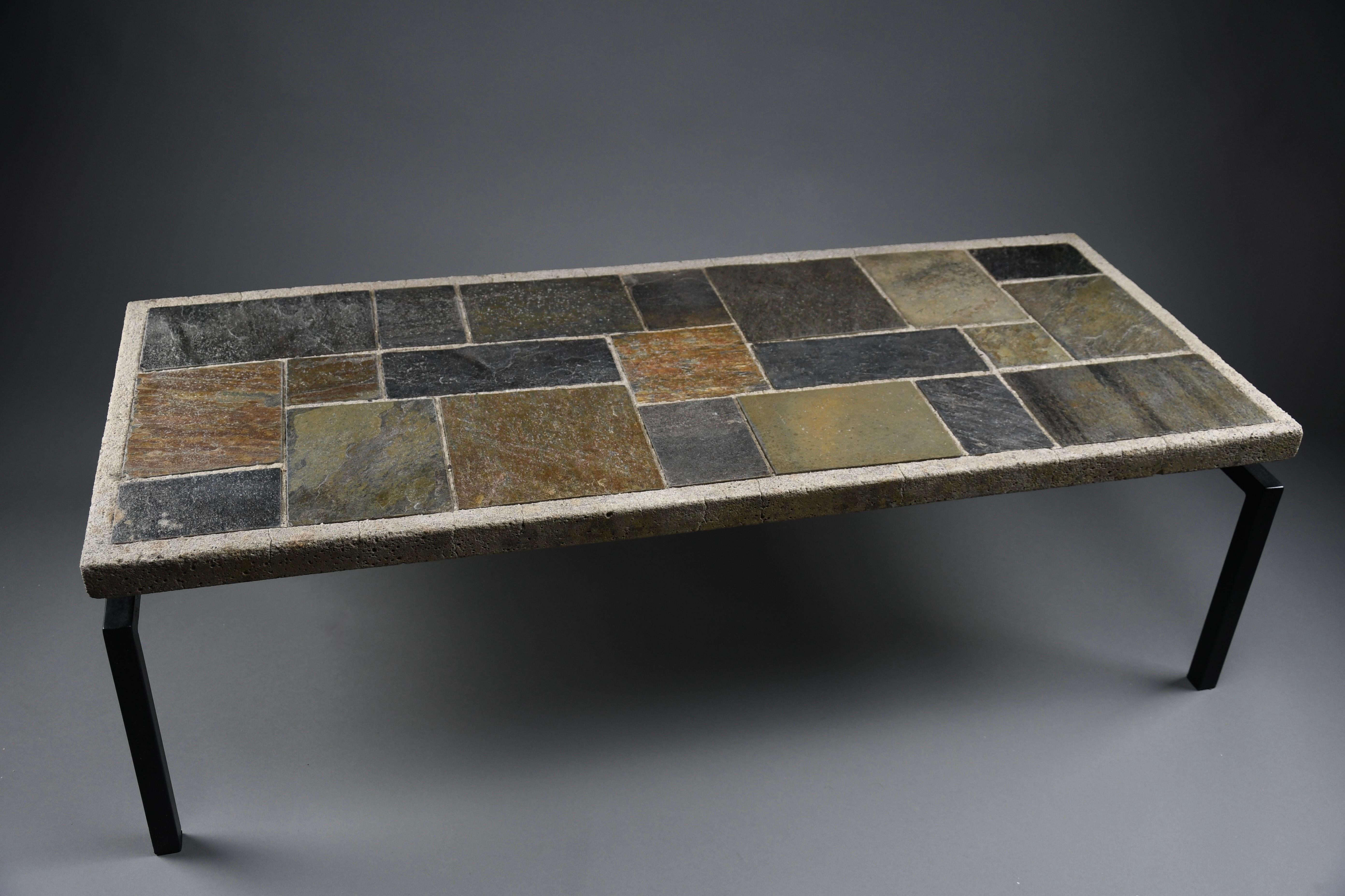 Mid-century Paul Kingma coffee table with “floating” top, 1960s en vente 9