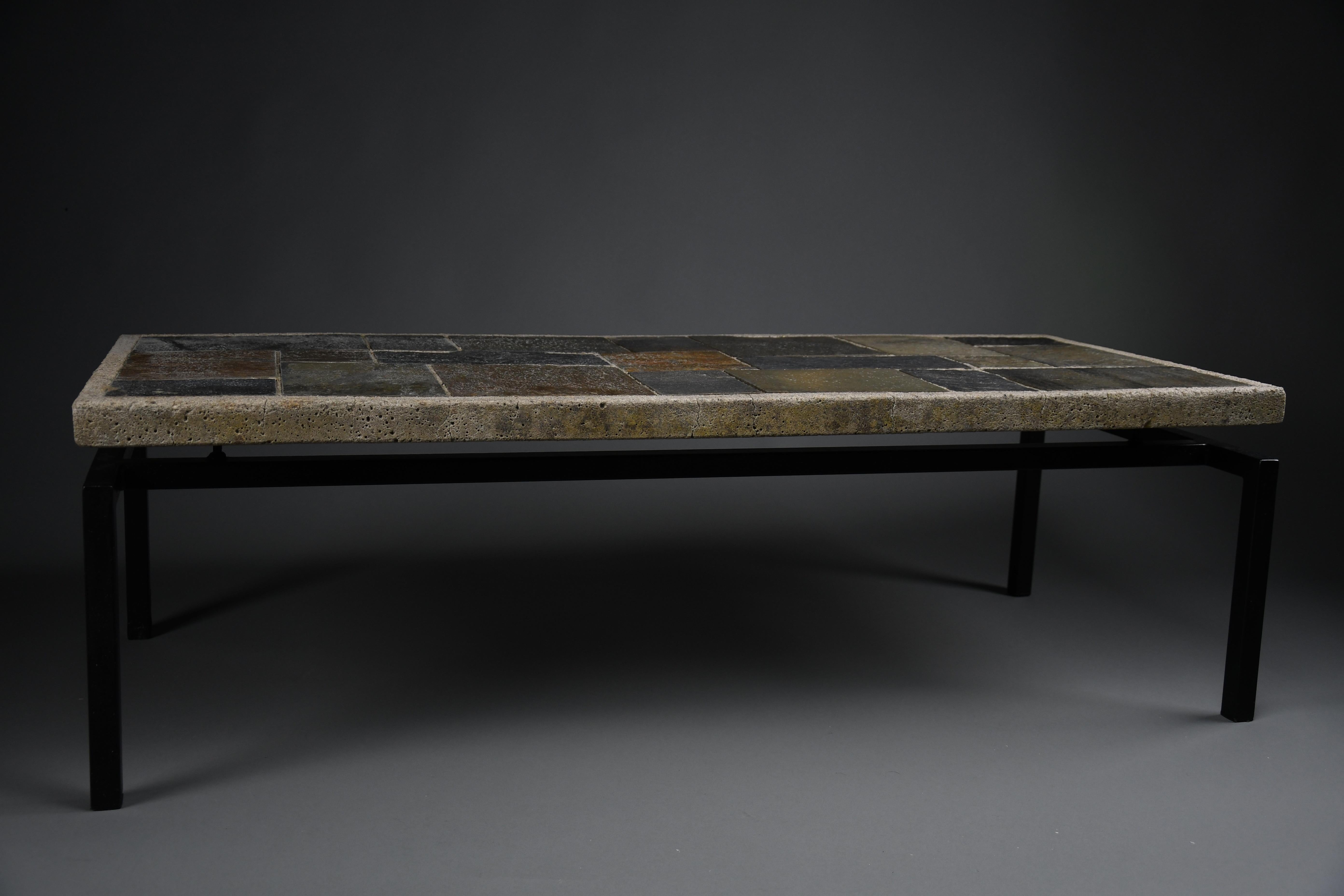 Mid-Century Modern Mid-century Paul Kingma coffee table with “floating” top, 1960s en vente