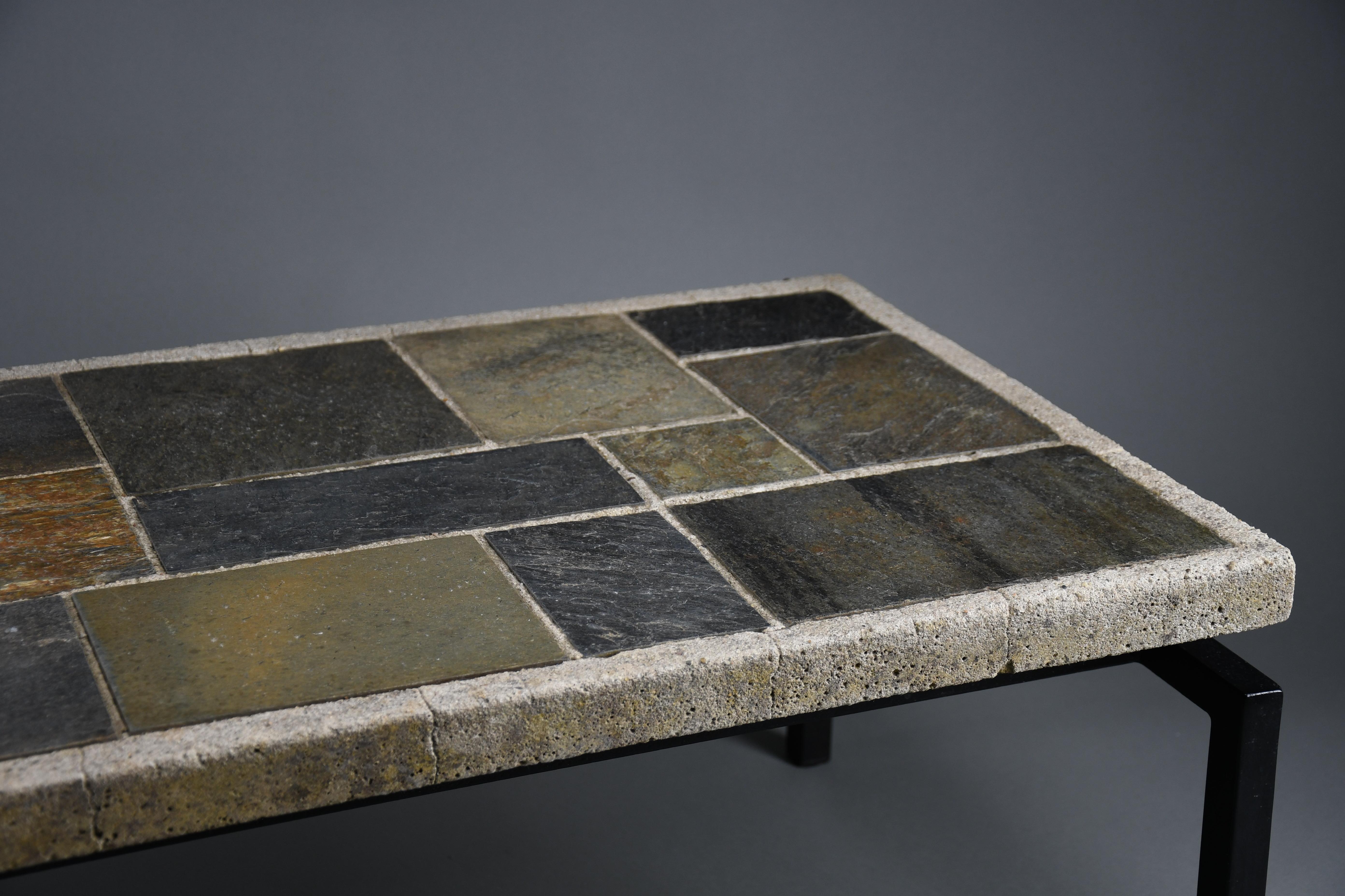 Mid-century Paul Kingma coffee table with “floating” top, 1960s en vente 2