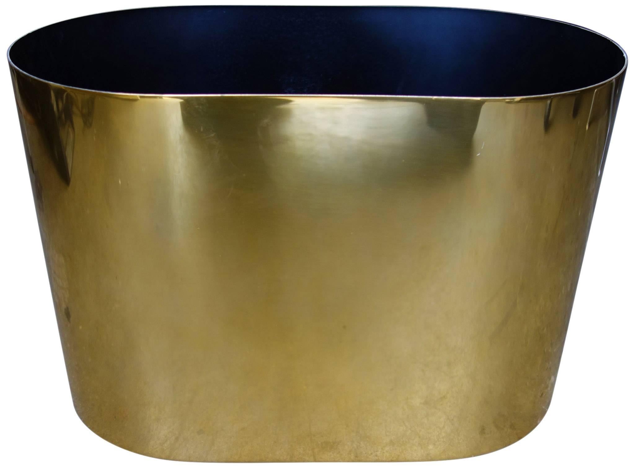 Midcentury Paul Mayen Brass Planters for Habitat In Excellent Condition In BROOKLYN, NY