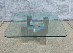 Mid Century Paul Mayen for Habitat Chrome "Skyline" Coffee Table, 1970's
