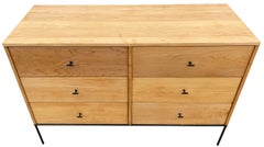 Midcentury Paul McCobb 6-Drawer Dresser Credenza #1509 Blonde Maple T Pulls