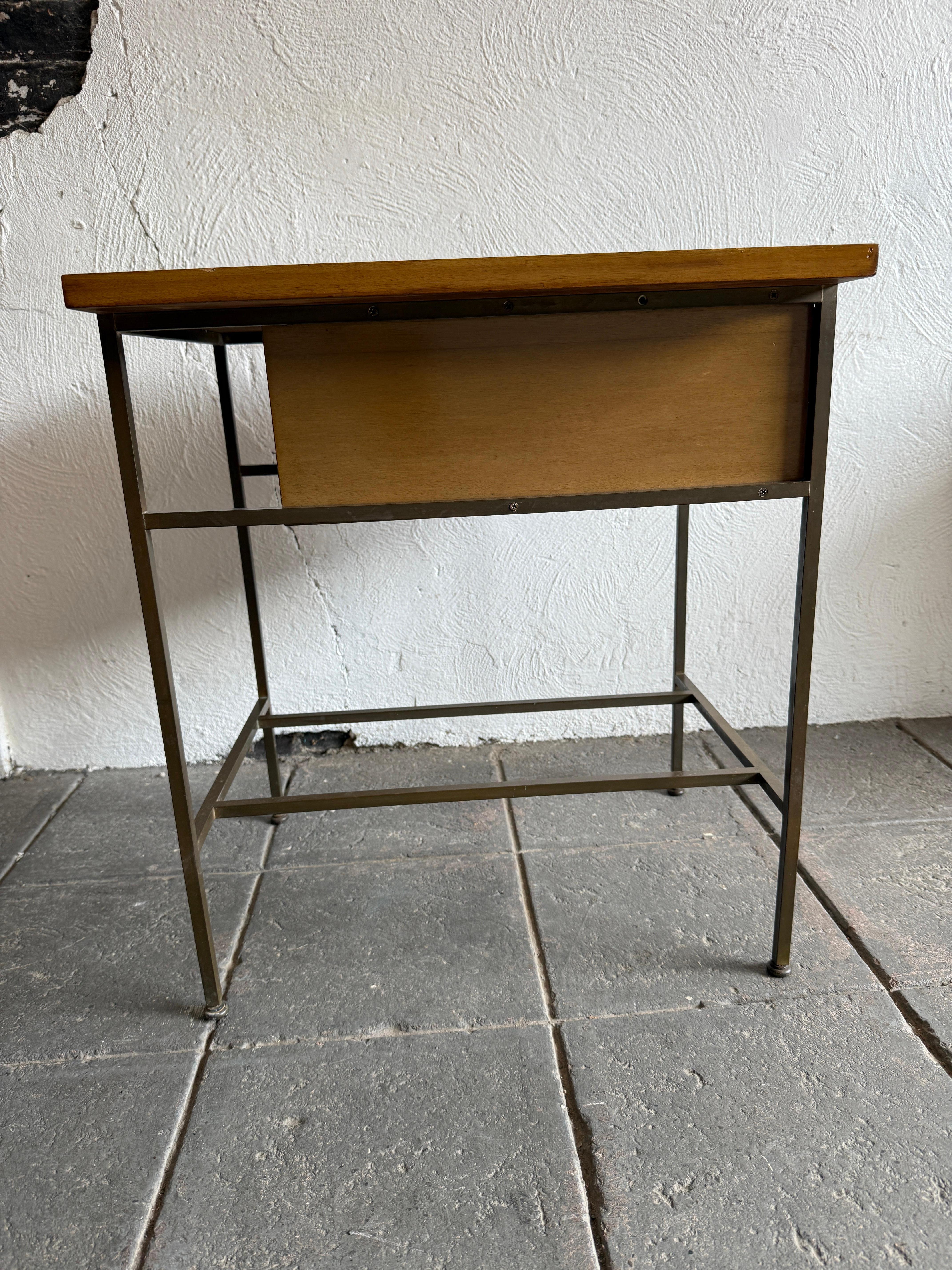 20th Century Mid Century Paul McCobb Calvin 2 drawer Nightstand with Brass frame For Sale