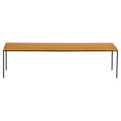 Mid century Paul McCobb Iron base Coffee Table Bench Blonde Maple top
