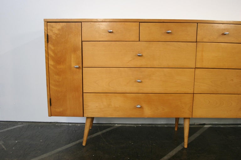 Midcentury Paul Mccobb Maple 20 Drawer Dresser 1510 Blonde Ring