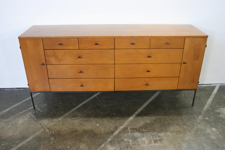 Midcentury Paul Mccobb Maple 20 Drawer Dresser 1510 Tobacco