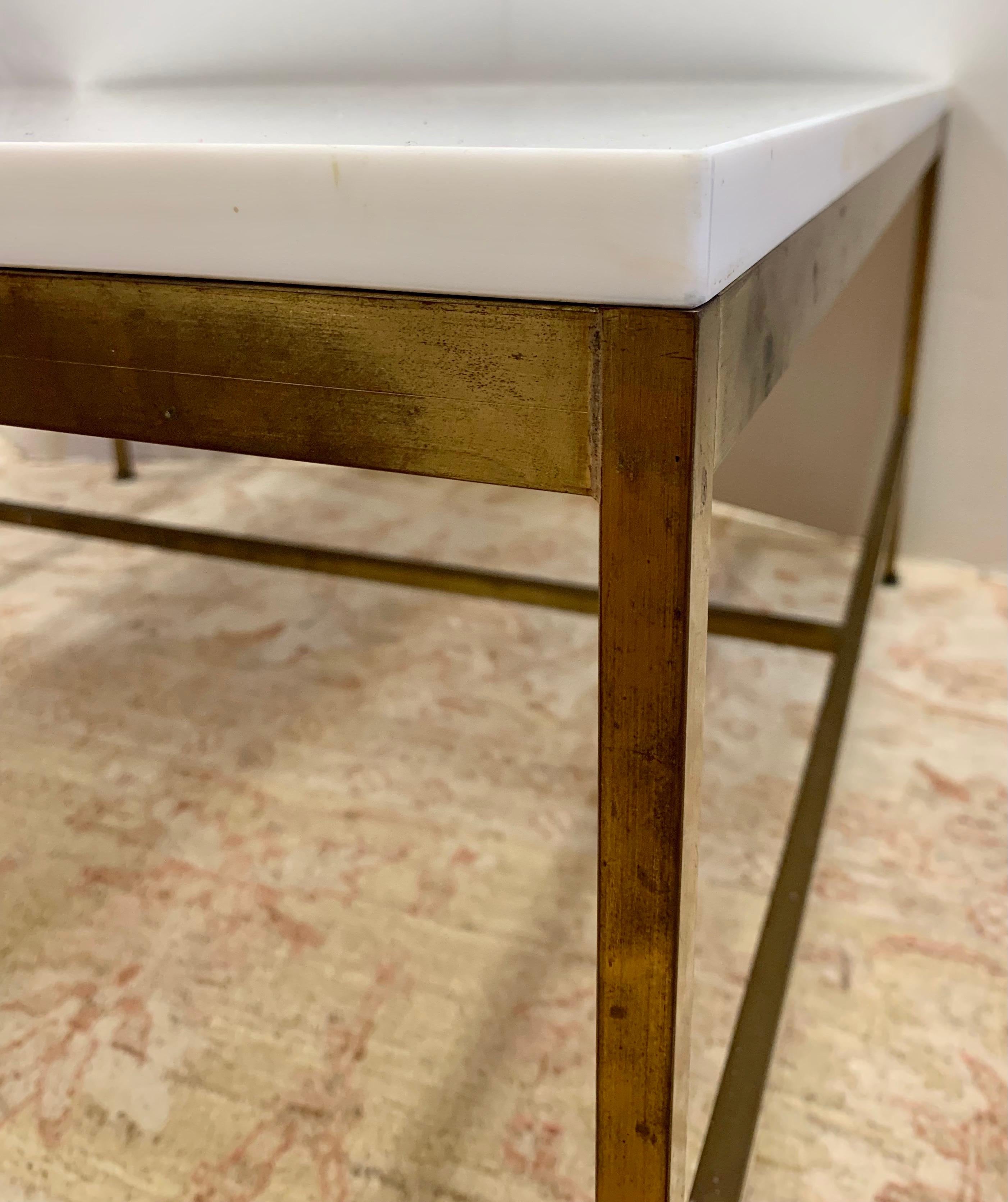 20th Century Mid Century Paul McCobb Marble Top and Brass Coffee Table