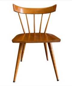 Mid-Century Paul McCobb Planner Group Dining Chairs Maple Spindle Back Chairs