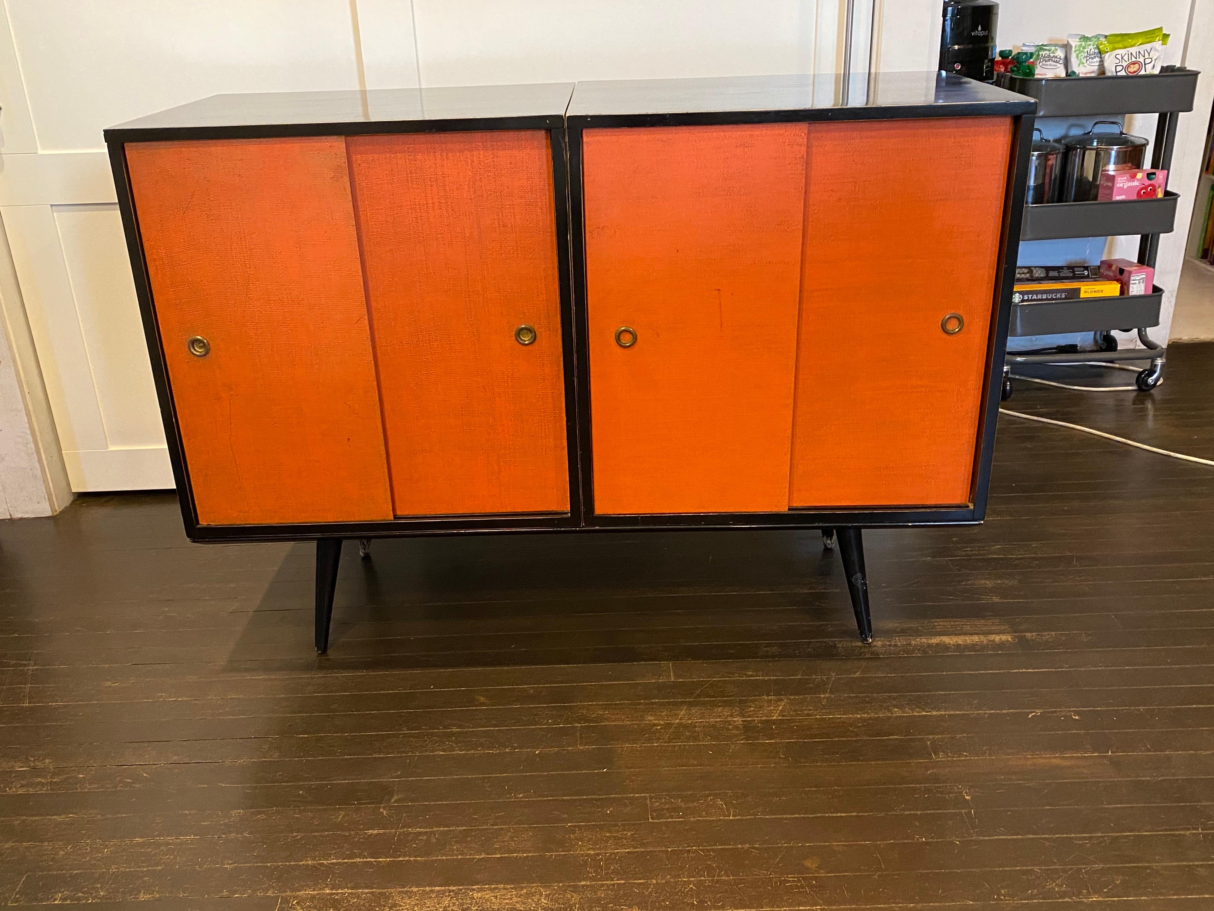 Mid-Century Modern Midcentury Paul McCobb Planner Group Four Piece Cabinets with Benches, 1950s For Sale
