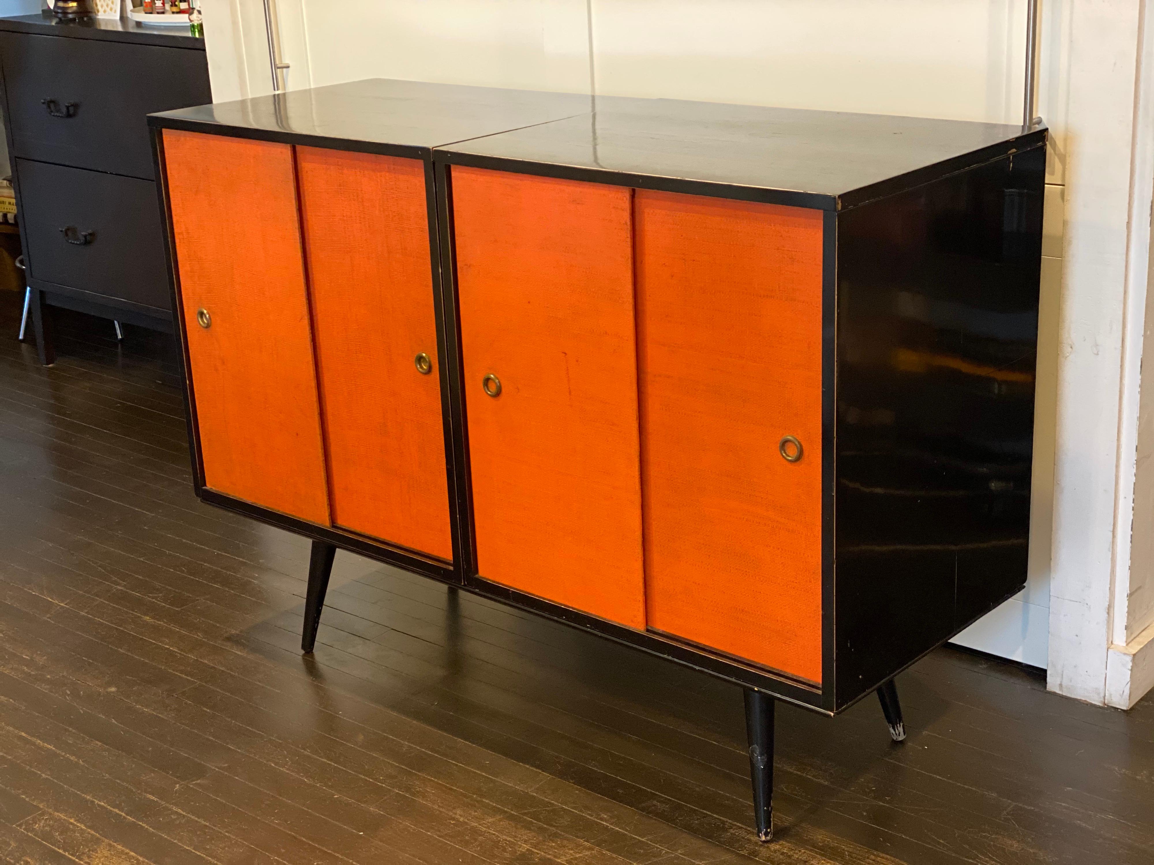American Midcentury Paul McCobb Planner Group Four Piece Cabinets with Benches, 1950s For Sale