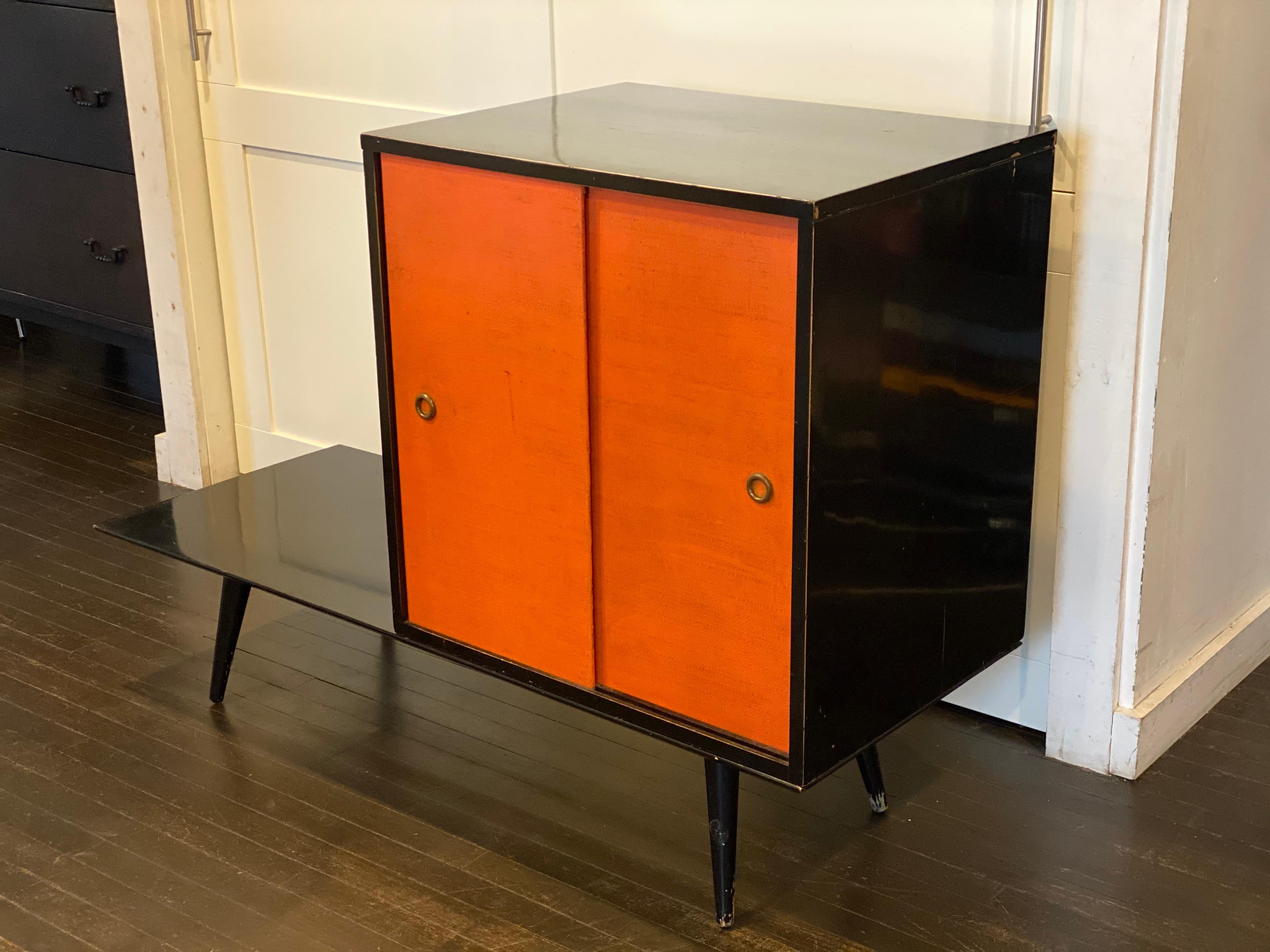 Midcentury Paul McCobb Planner Group Four Piece Cabinets with Benches, 1950s In Fair Condition For Sale In Southampton, NY