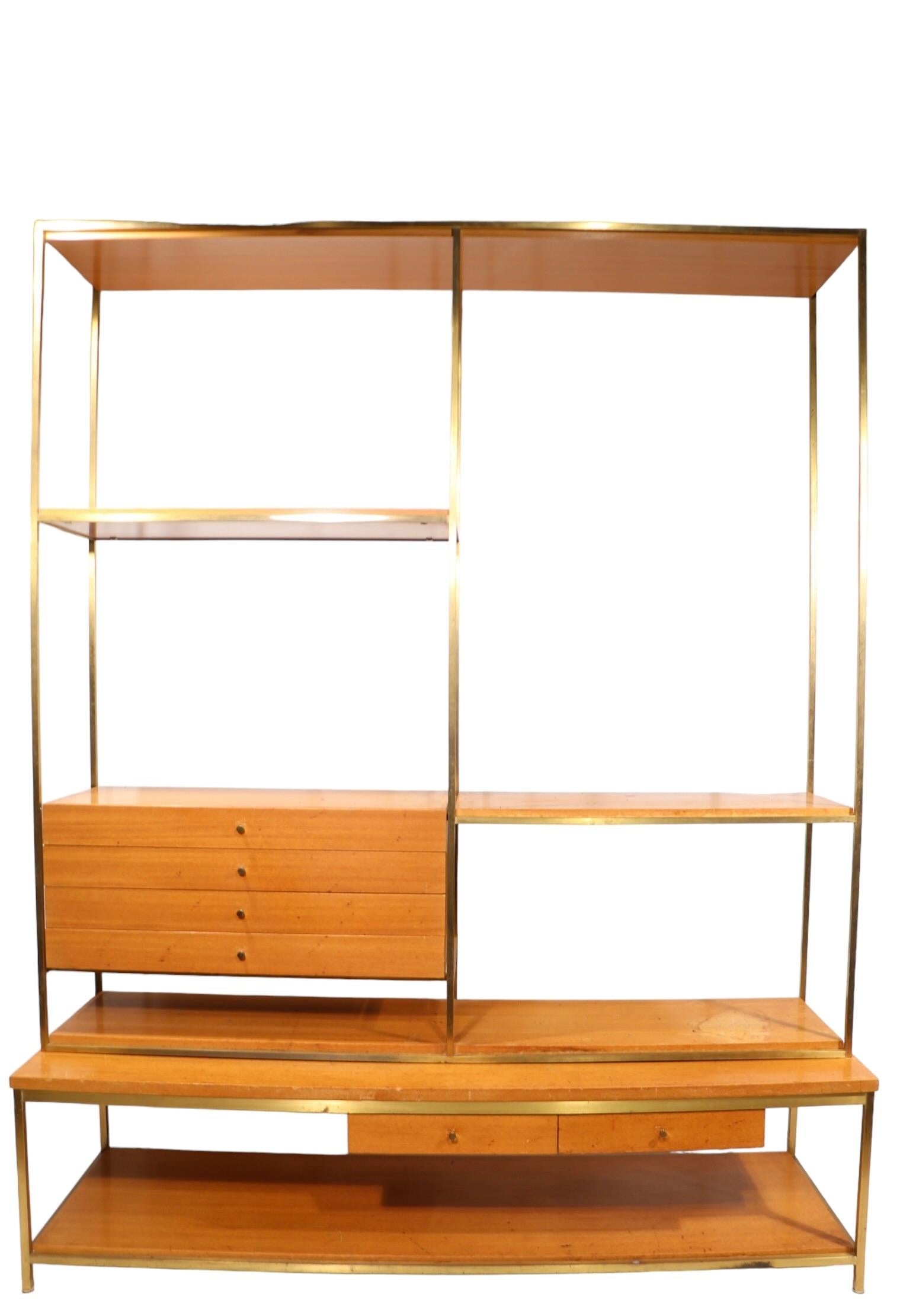 Mitte des Jahrhunderts Paul McCobb Calvin Irwin Kollektion Regal-Bücherregal-Raumteiler (Moderne der Mitte des Jahrhunderts) im Angebot