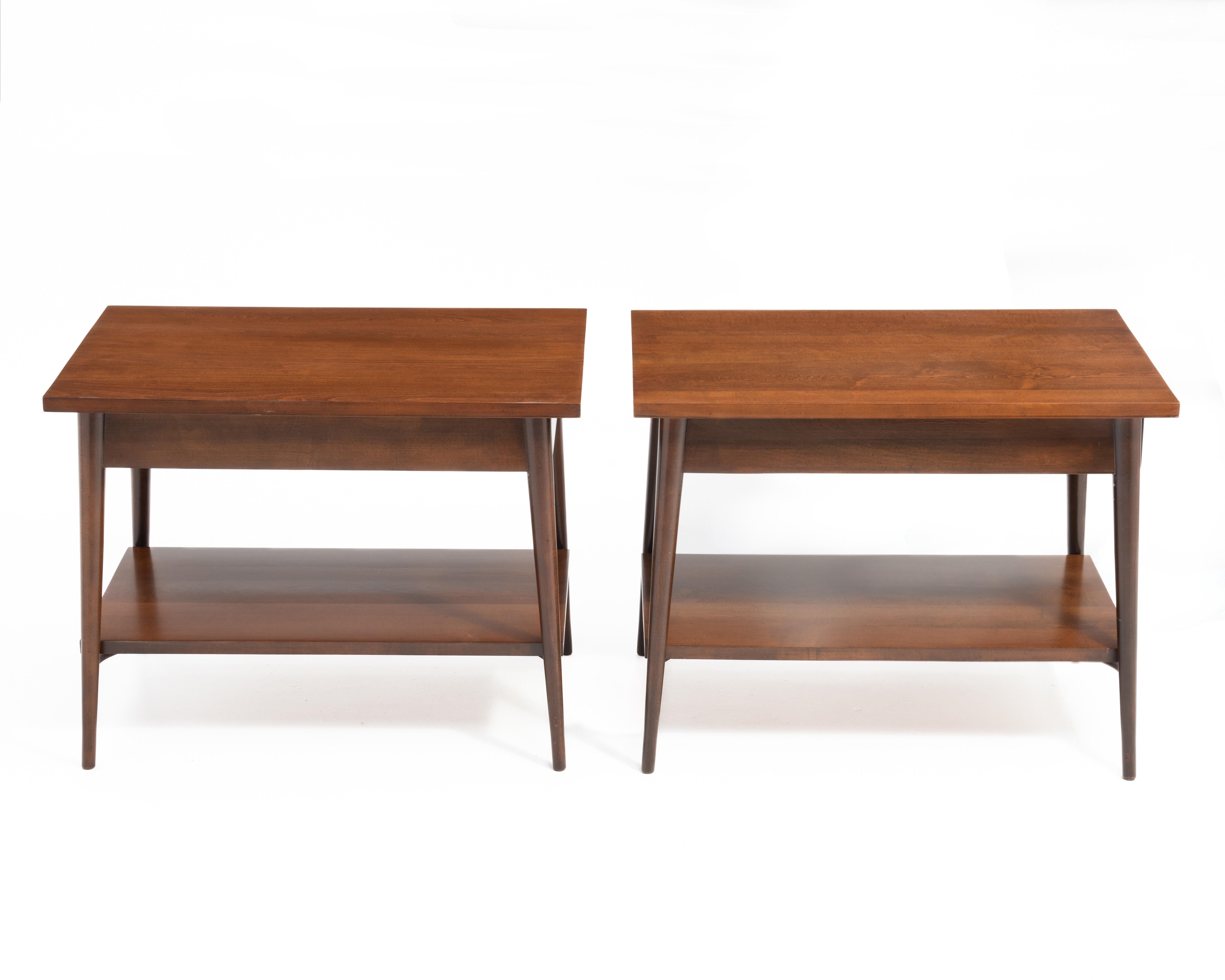Mid-Century Modern Mid Century Paul McCobb Planner Group Winchedon Side End Tables Signed - a Pair For Sale