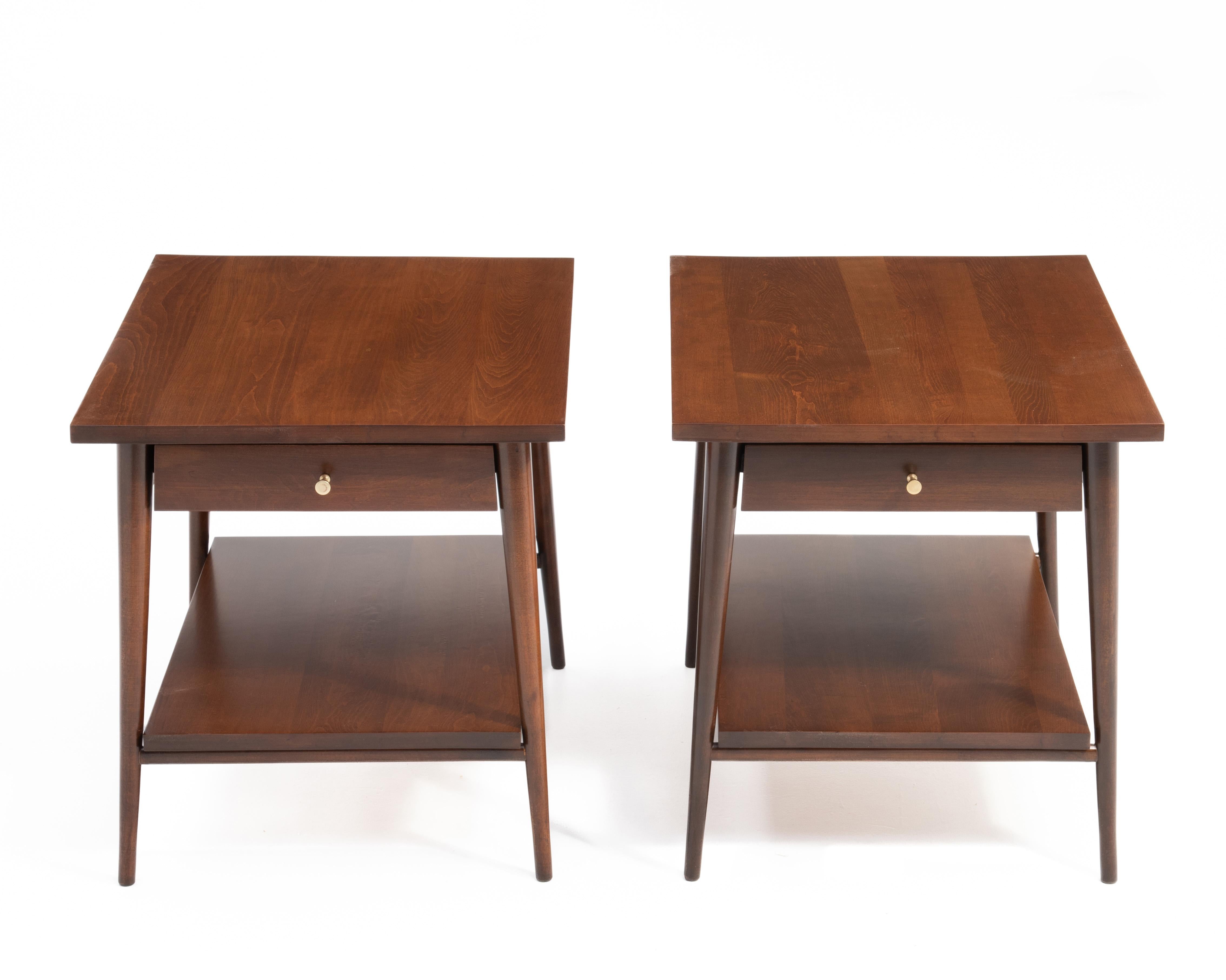 Mid-20th Century Mid Century Paul McCobb Planner Group Winchedon Side End Tables Signed - a Pair For Sale