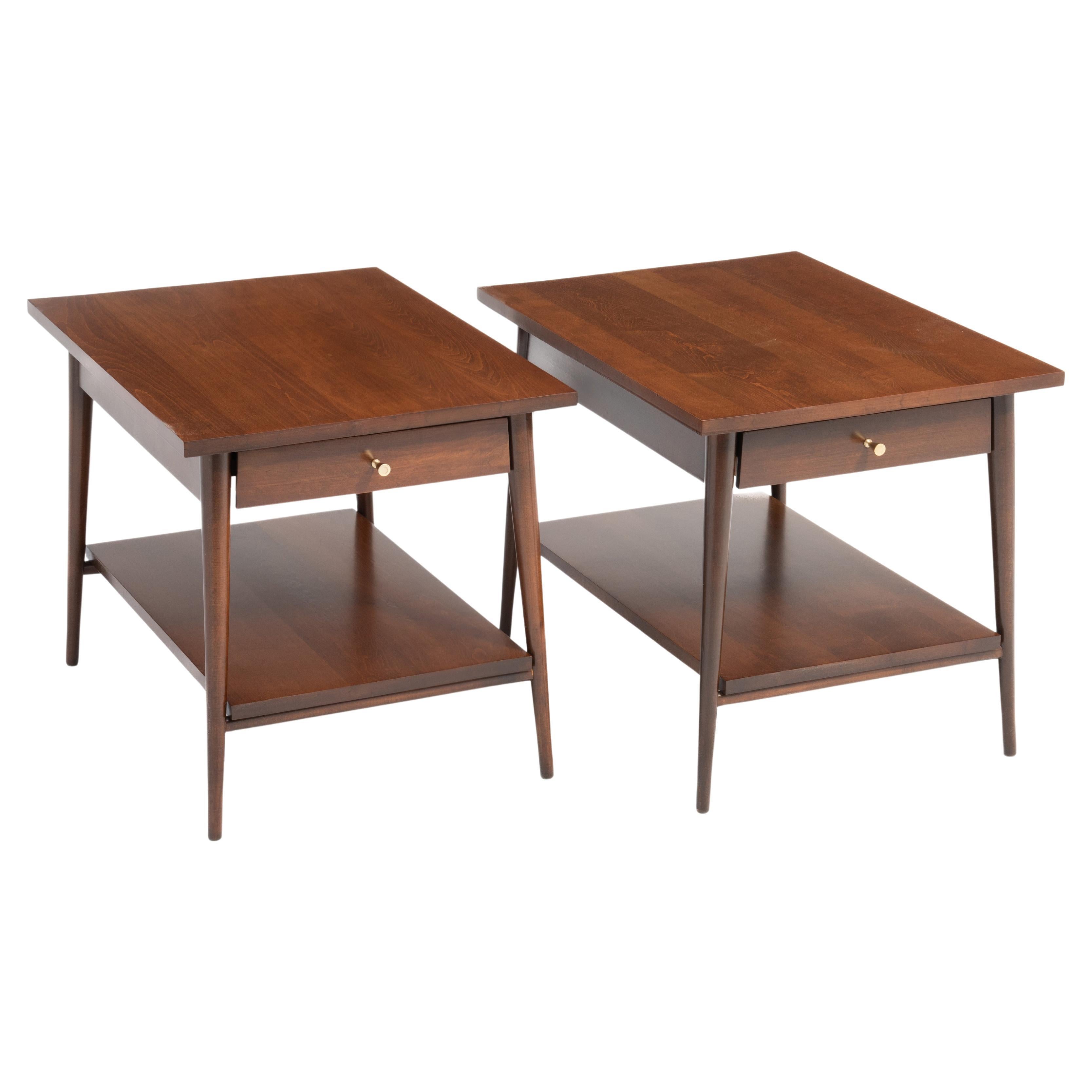 Mid Century Paul McCobb Planner Group Winchedon Side End Tables Signed - a Pair