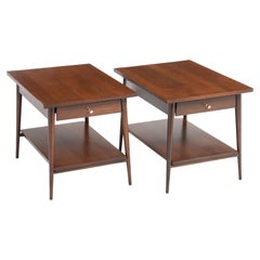 Retro Mid Century Paul McCobb Planner Group Winchedon Side End Tables Signed - a Pair