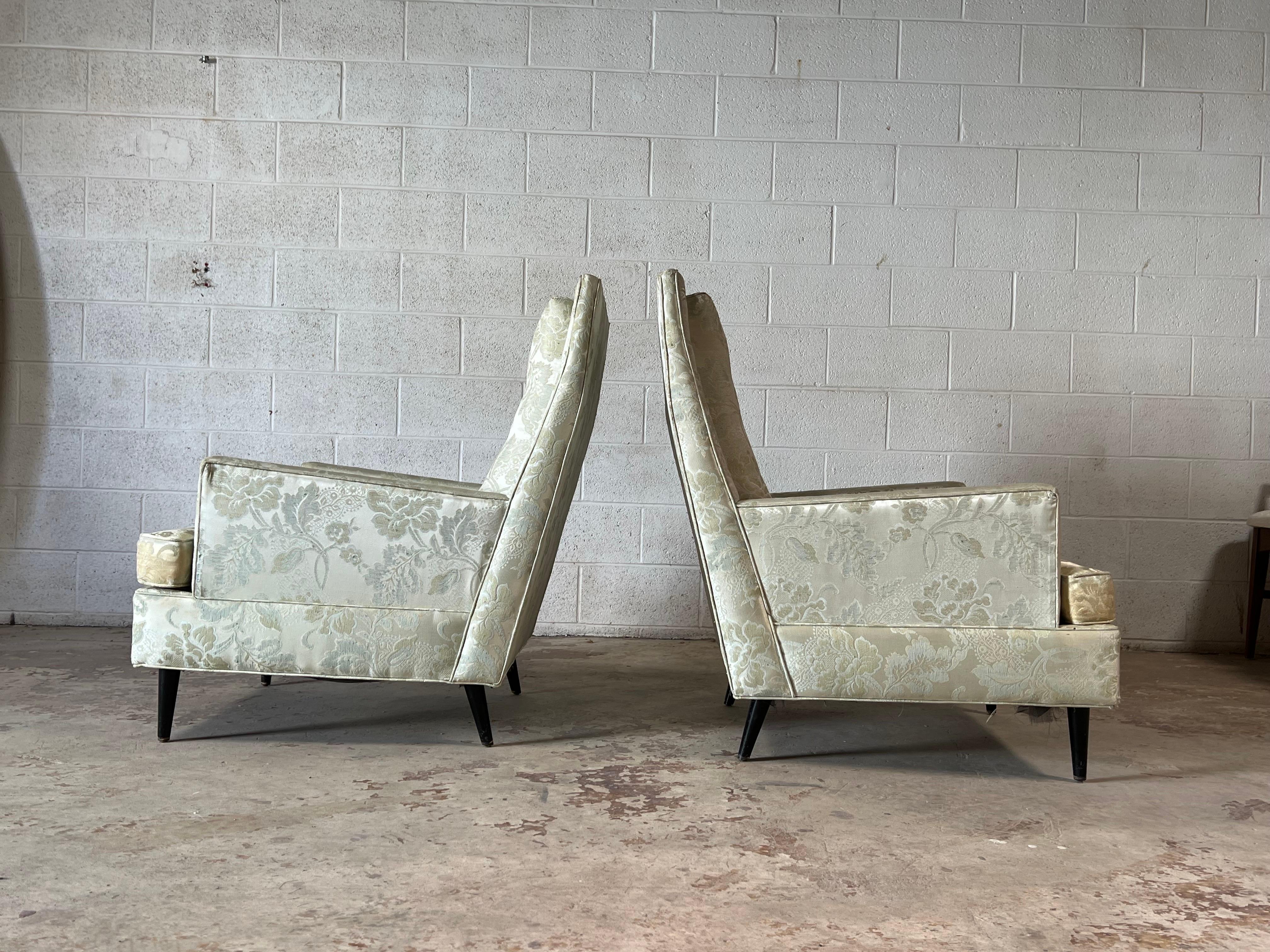 Mid-Century Modern Mid-Century Paul McCobb Style Lounge Chairs, a Pair