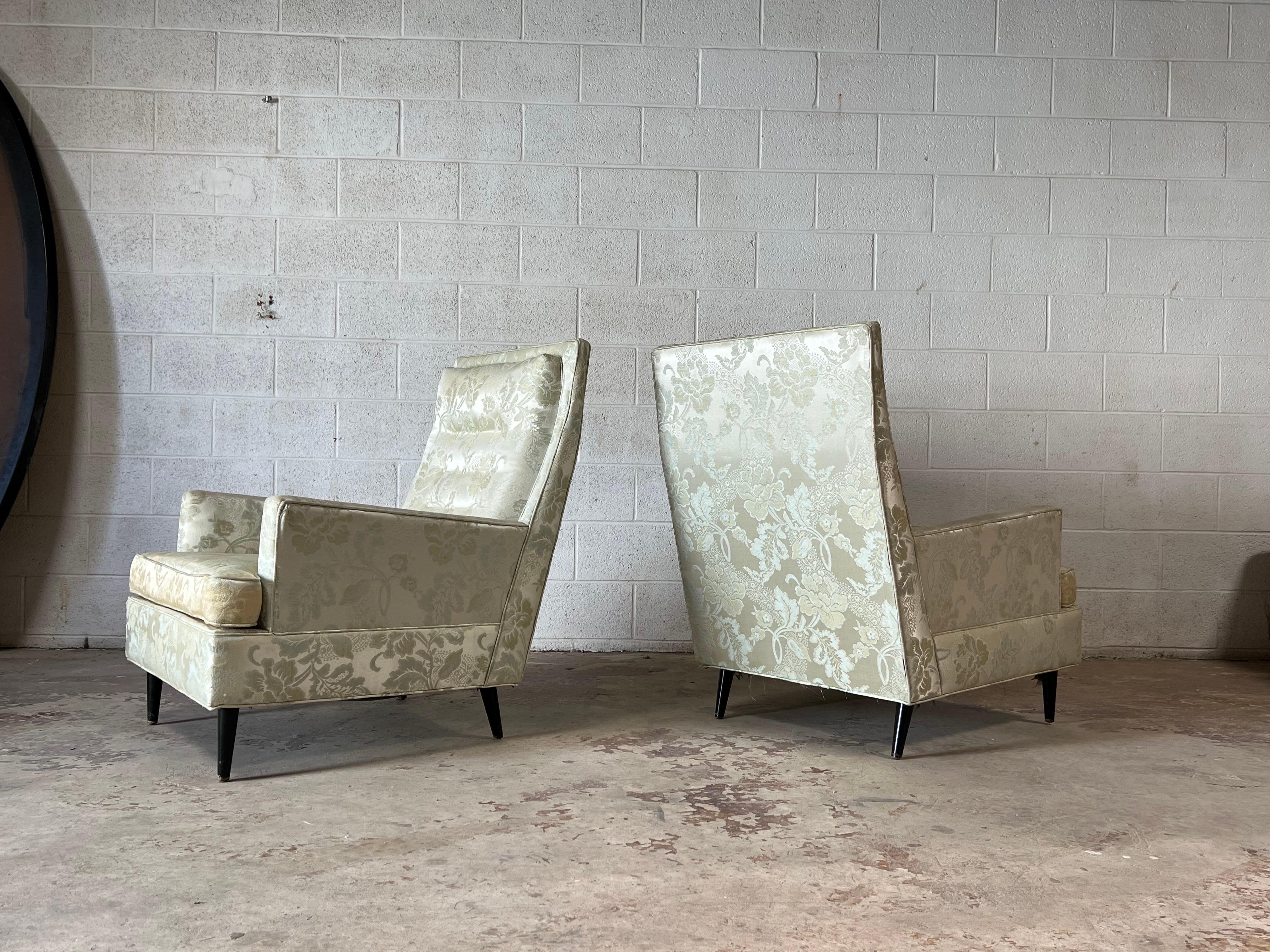 American Mid-Century Paul McCobb Style Lounge Chairs, a Pair