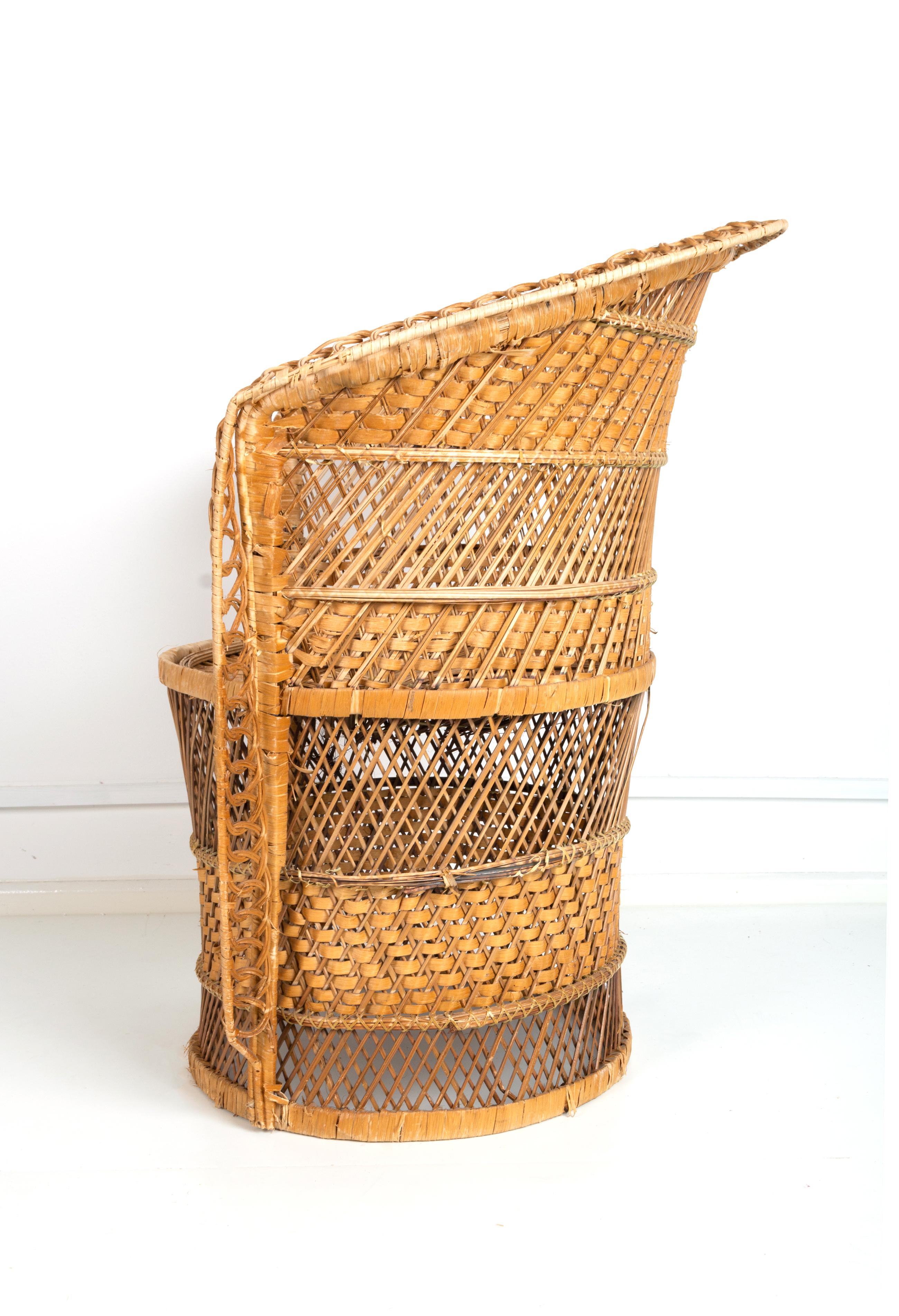 small rattan chair