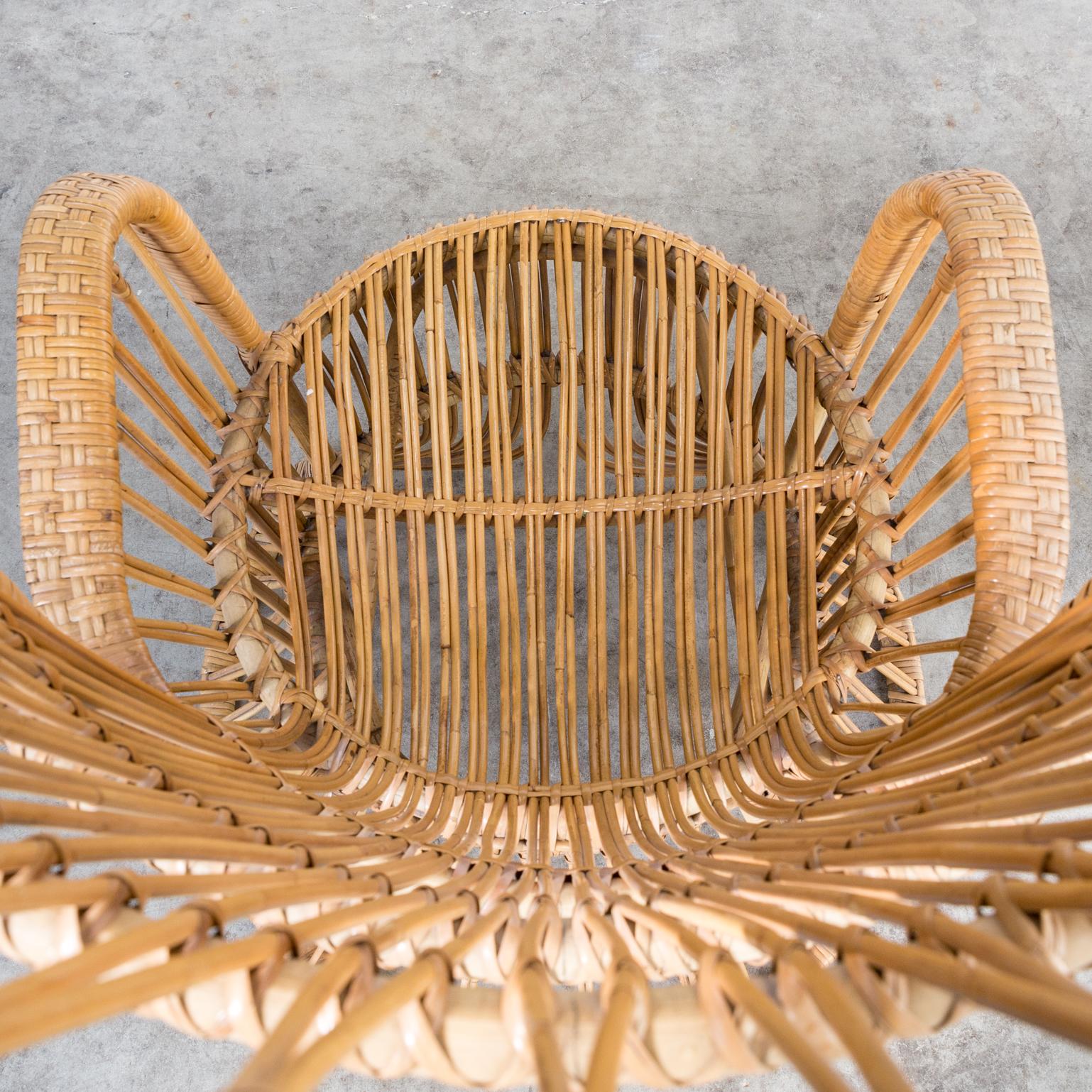 Midcentury Peacock Chair Rattan for Rohé Noordwolde For Sale 8