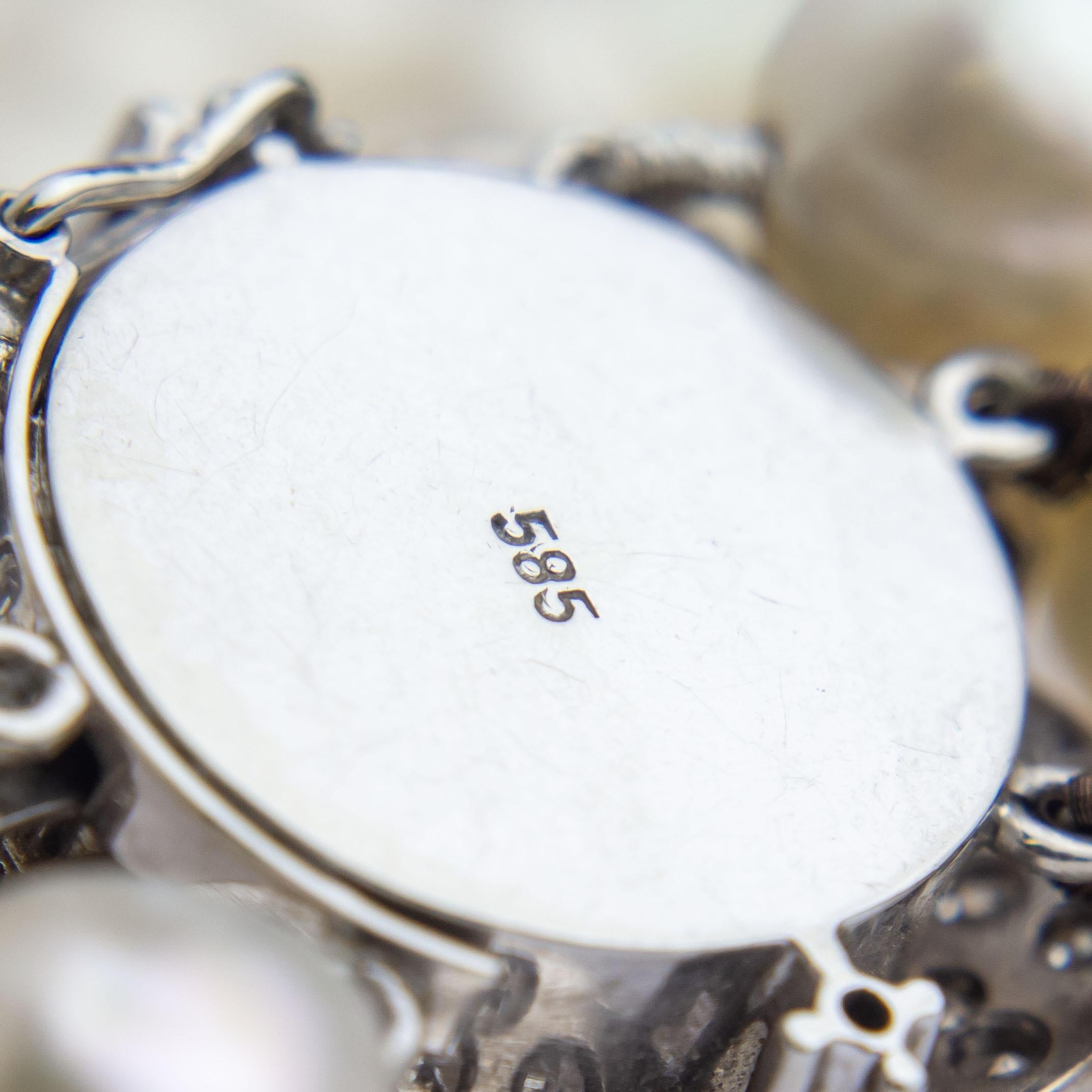 Collana di perle e diamanti di metà secolo In condizioni buone in vendita a Brisbane City, QLD