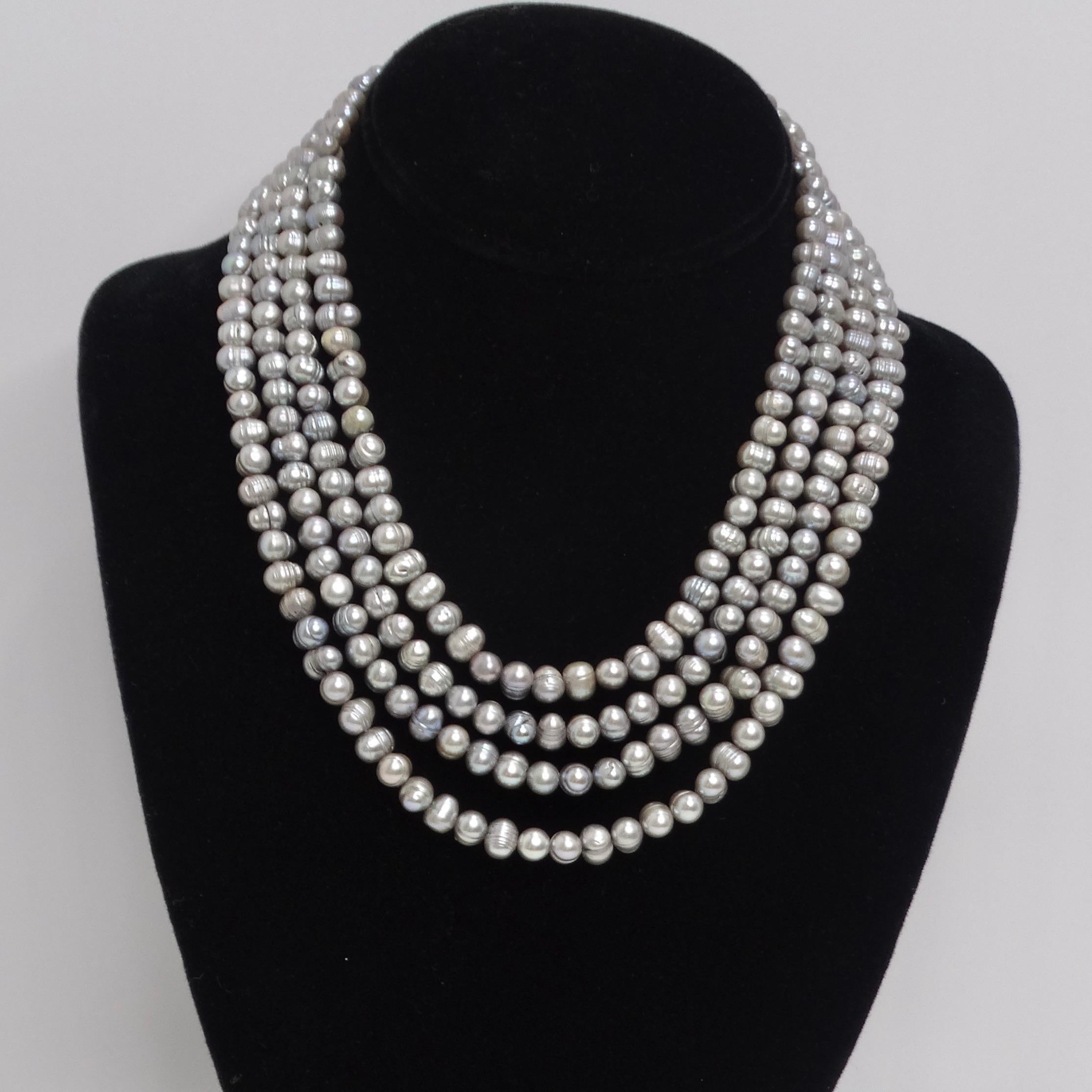 Mid Century Perlenkette mit Quasten im Angebot 2