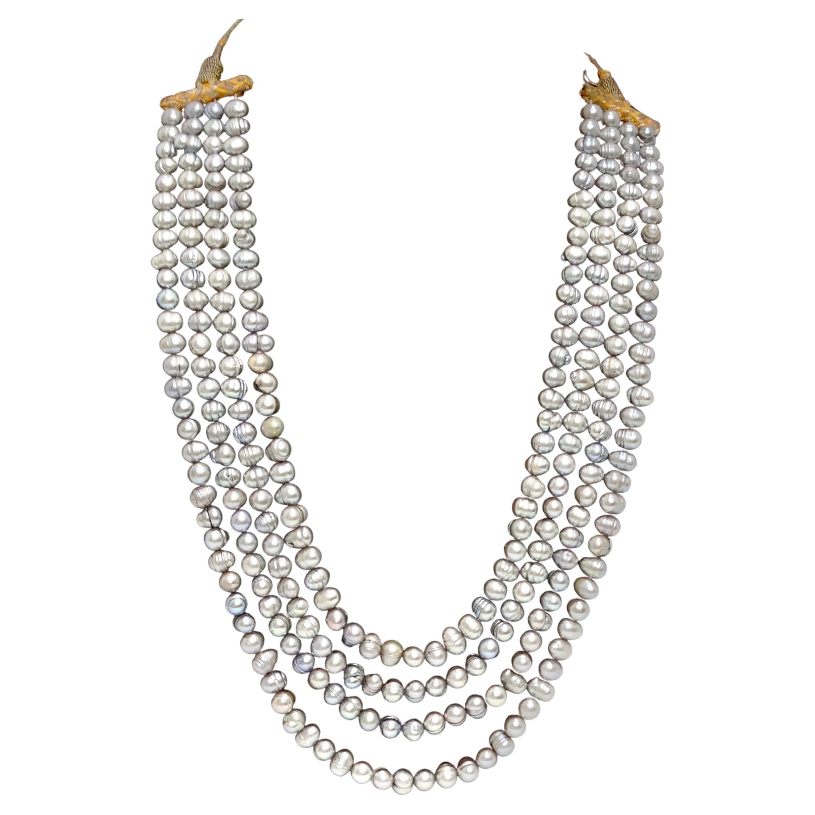 Mid Century Perlenkette mit Quasten