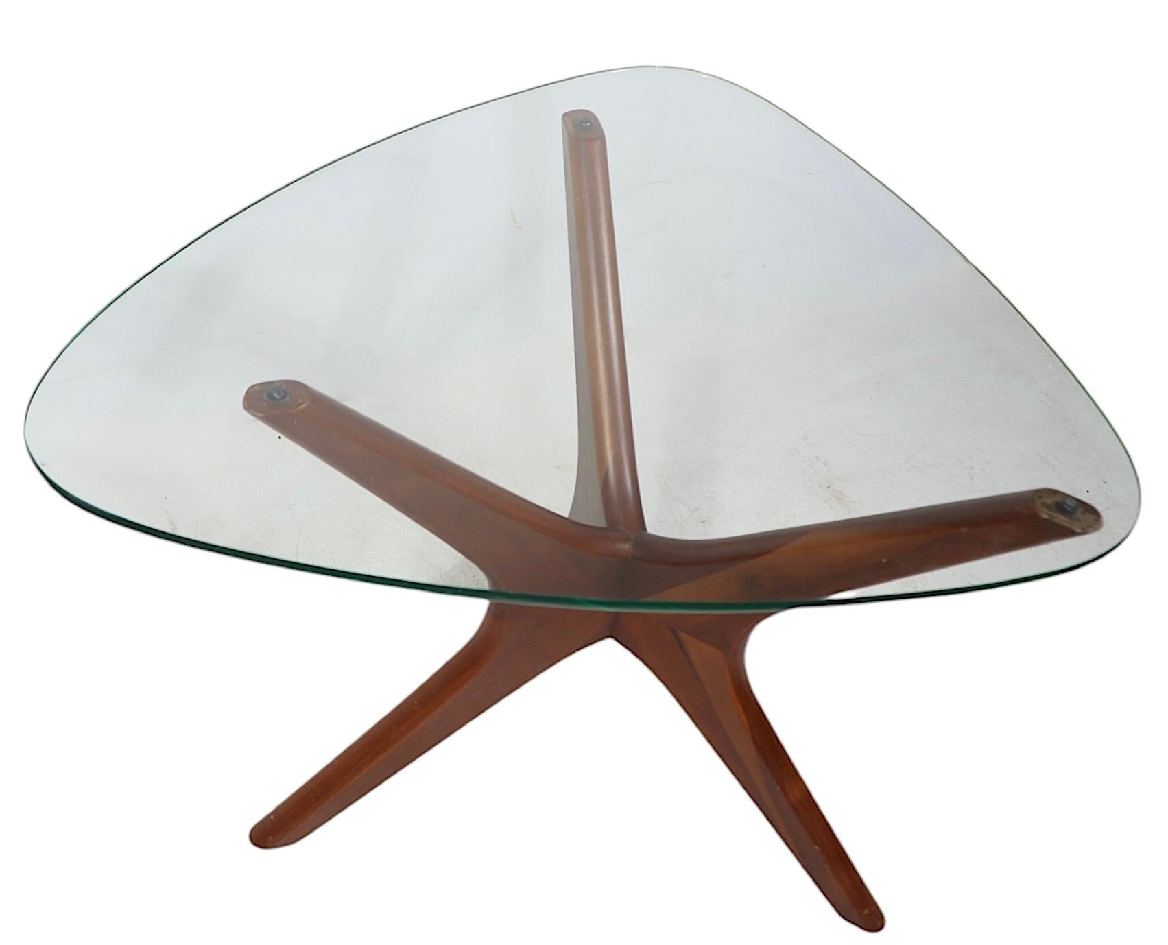 Mid Century Pearsall Jack Base Guitar Pick Top Side Table 5