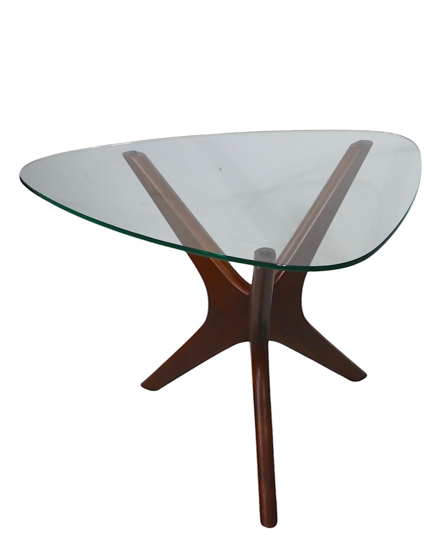 American Mid Century Pearsall Jack Base Guitar Pick Top Side Table