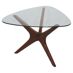 Mid Century Pearsall Jack Base Guitar Pick Top Side Table