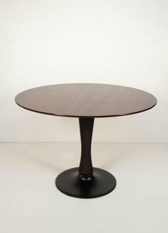 Mesa de comedor de pedestal de mediados de siglo de Dřevotvar Jablonné, años 60, restaurada