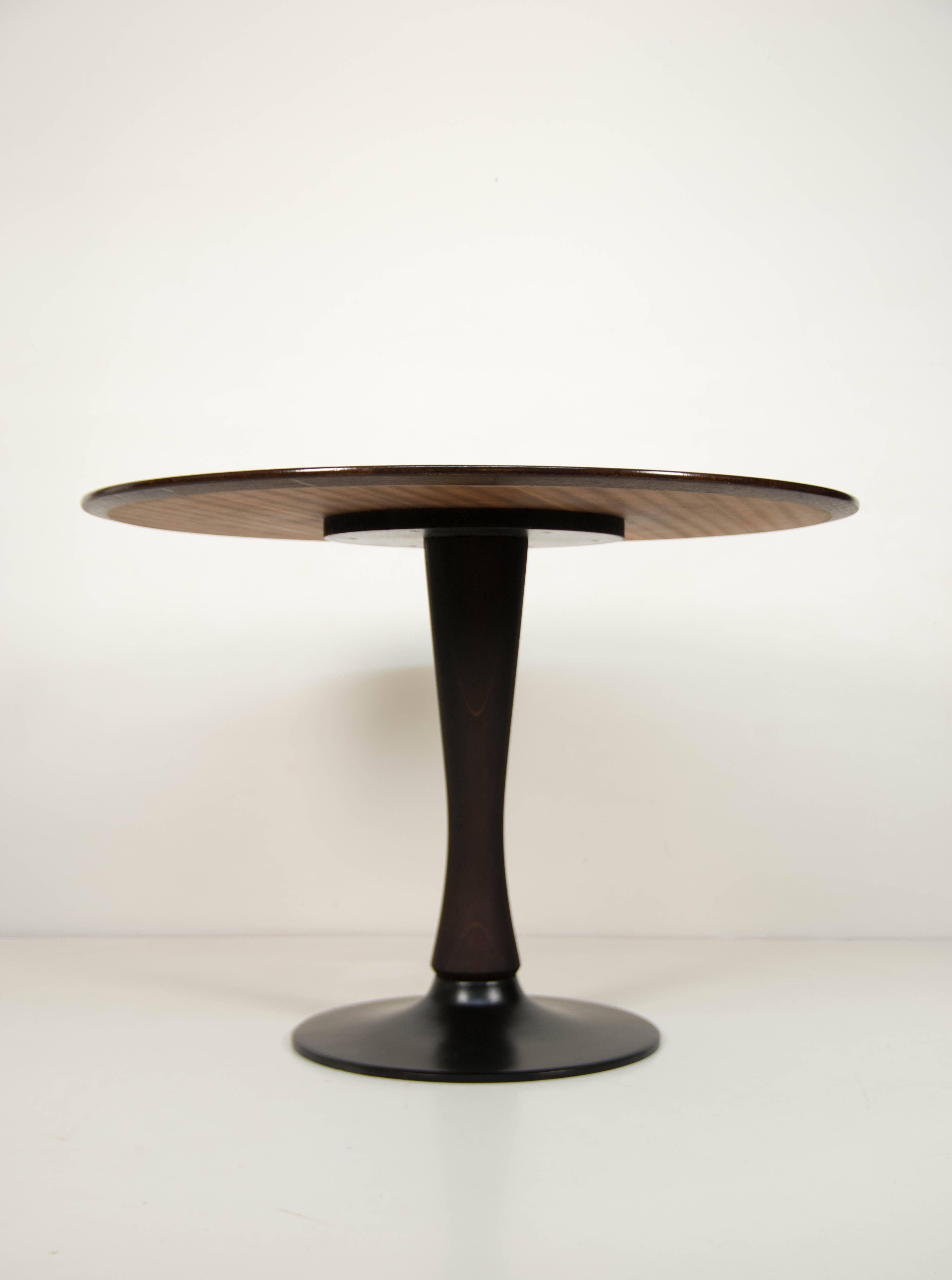 Mid-Century Modern Mid-Century Pedestal Dining Table by Dřevotvar Jablonné, 1960s, Restored For Sale