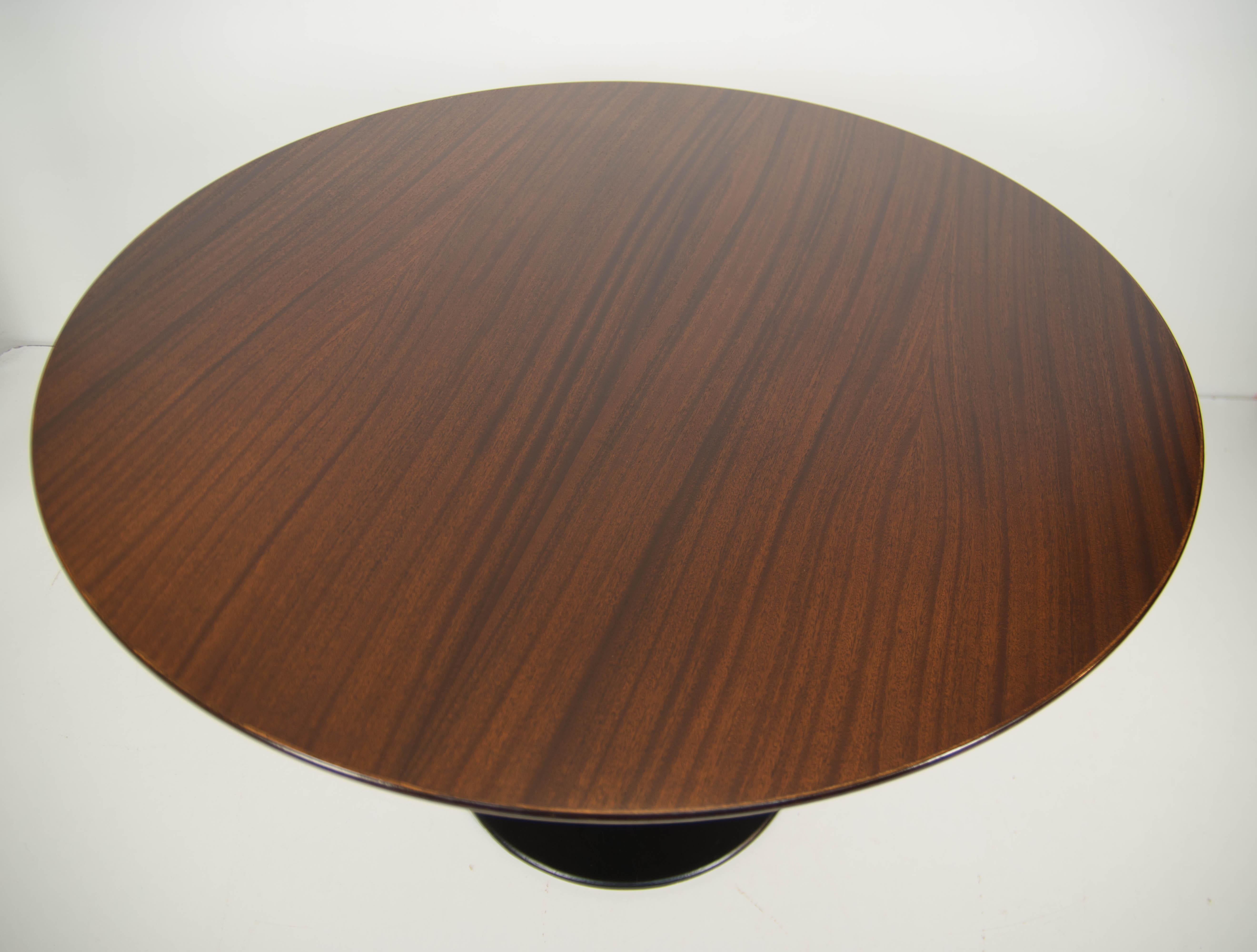 Mid-20th Century Mid-Century Pedestal Dining Table by Dřevotvar Jablonné, 1960s, Restored For Sale