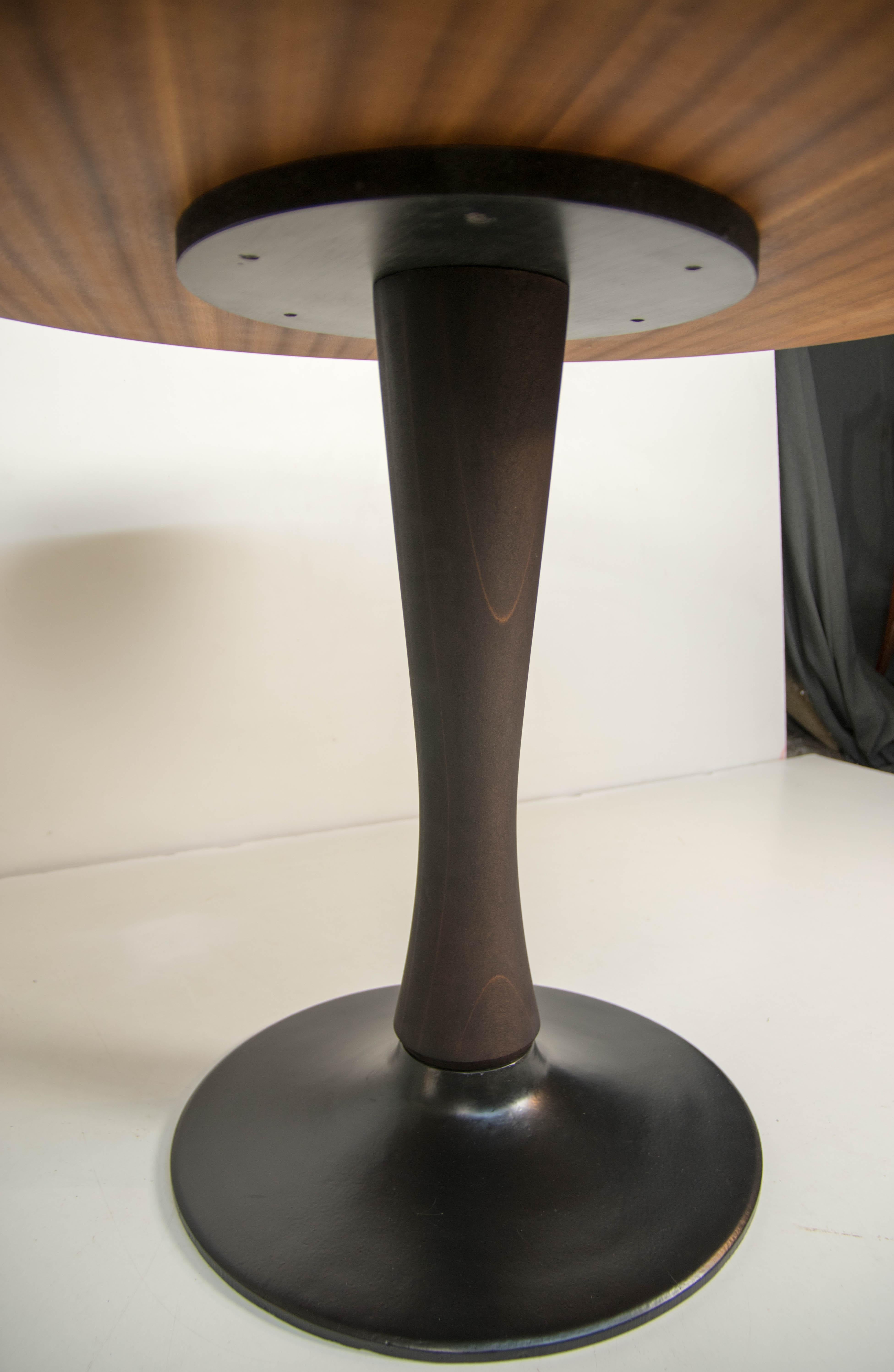 Iron Mid-Century Pedestal Dining Table by Dřevotvar Jablonné, 1960s, Restored For Sale