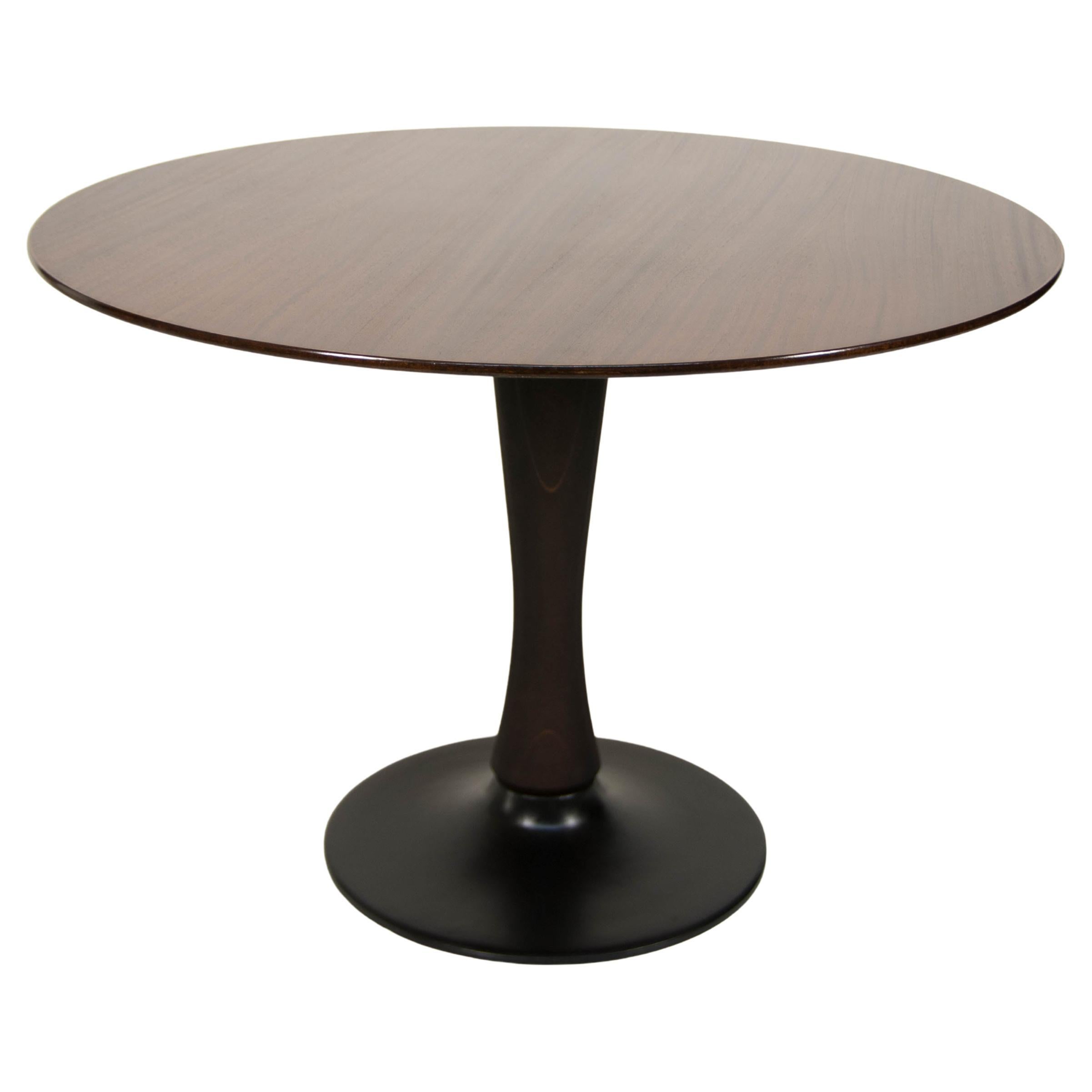 Mid-Century Pedestal Dining Table by Dřevotvar Jablonné, 1960s, Restored For Sale