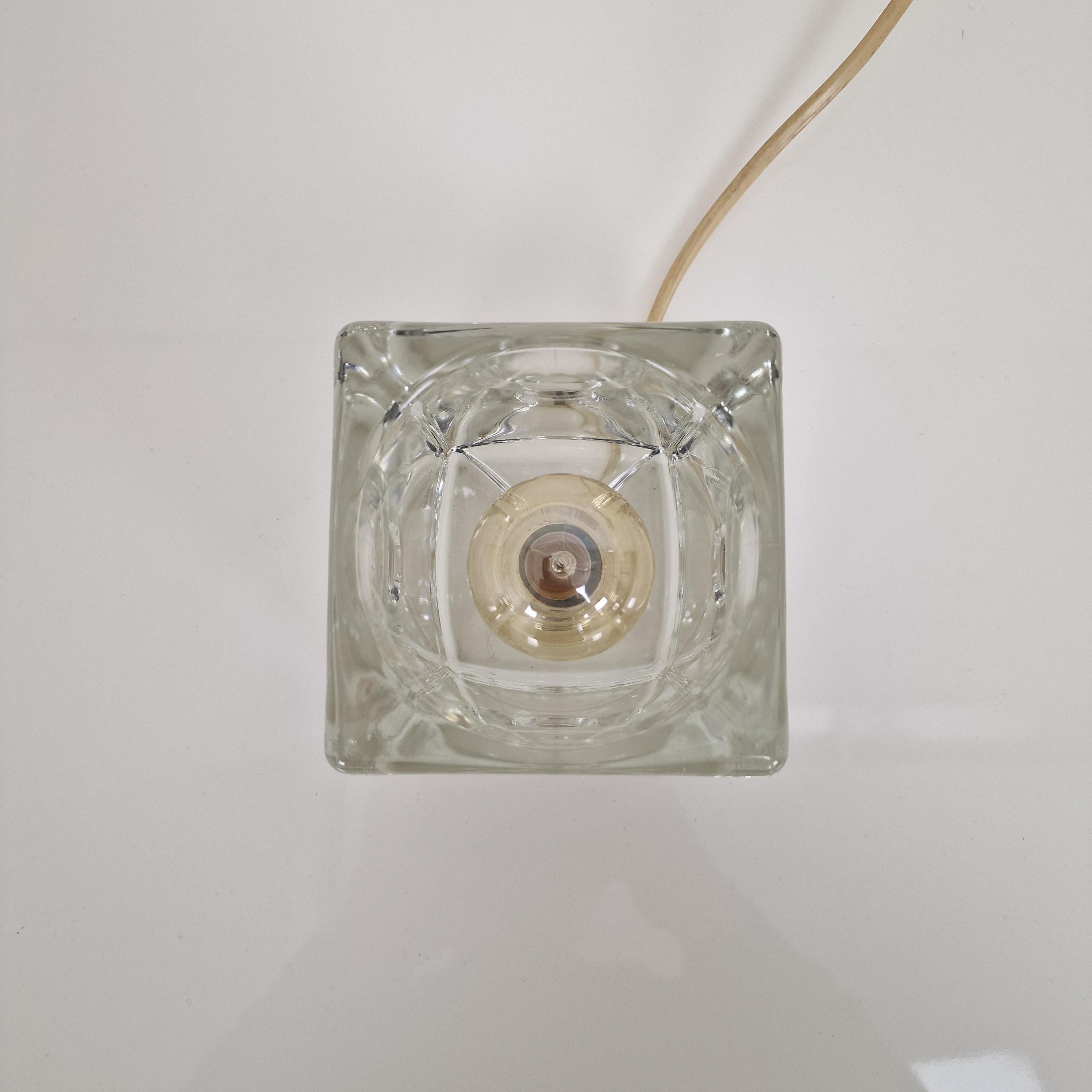 Mid Century Peil & Putzler Ice Cube Table Lamp, Germany 1970's For Sale 1