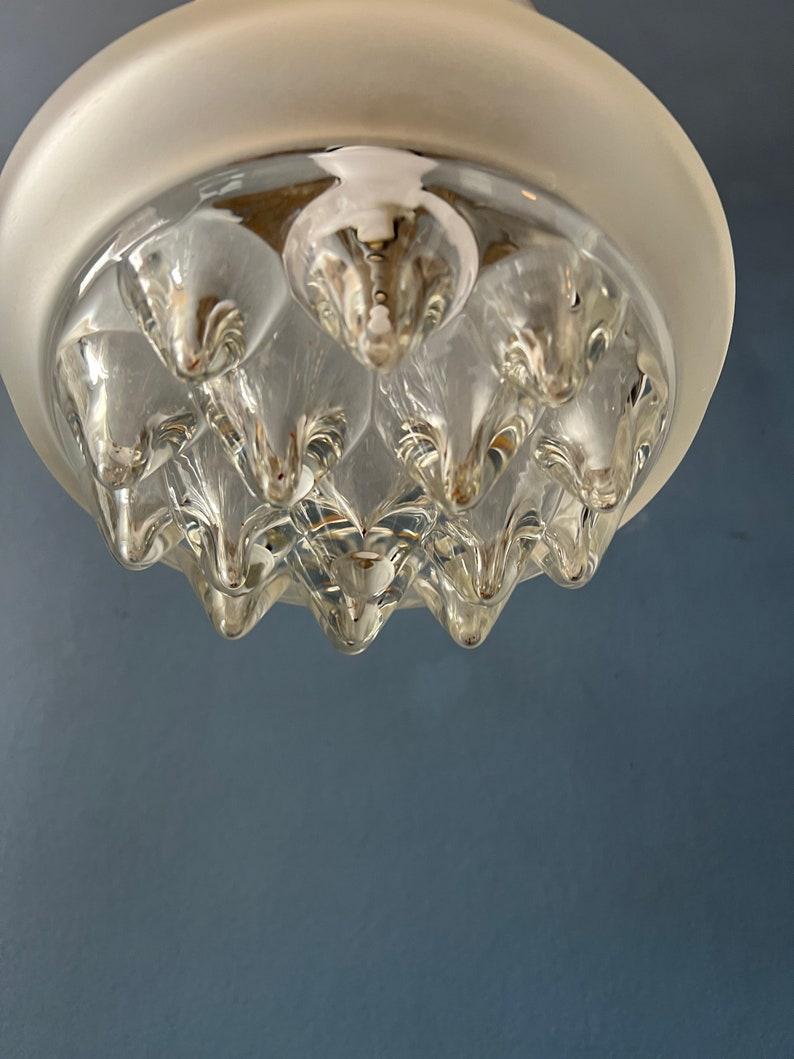 Lampada a sospensione in vetro smerigliato di Peill & Putzler, metà secolo, anni '70 In condizioni ottime in vendita a ROTTERDAM, ZH