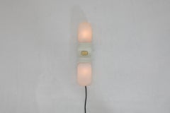 Mid-Century Peill + Putzler Style Double Sided White Wall Mounted Pill Sconce