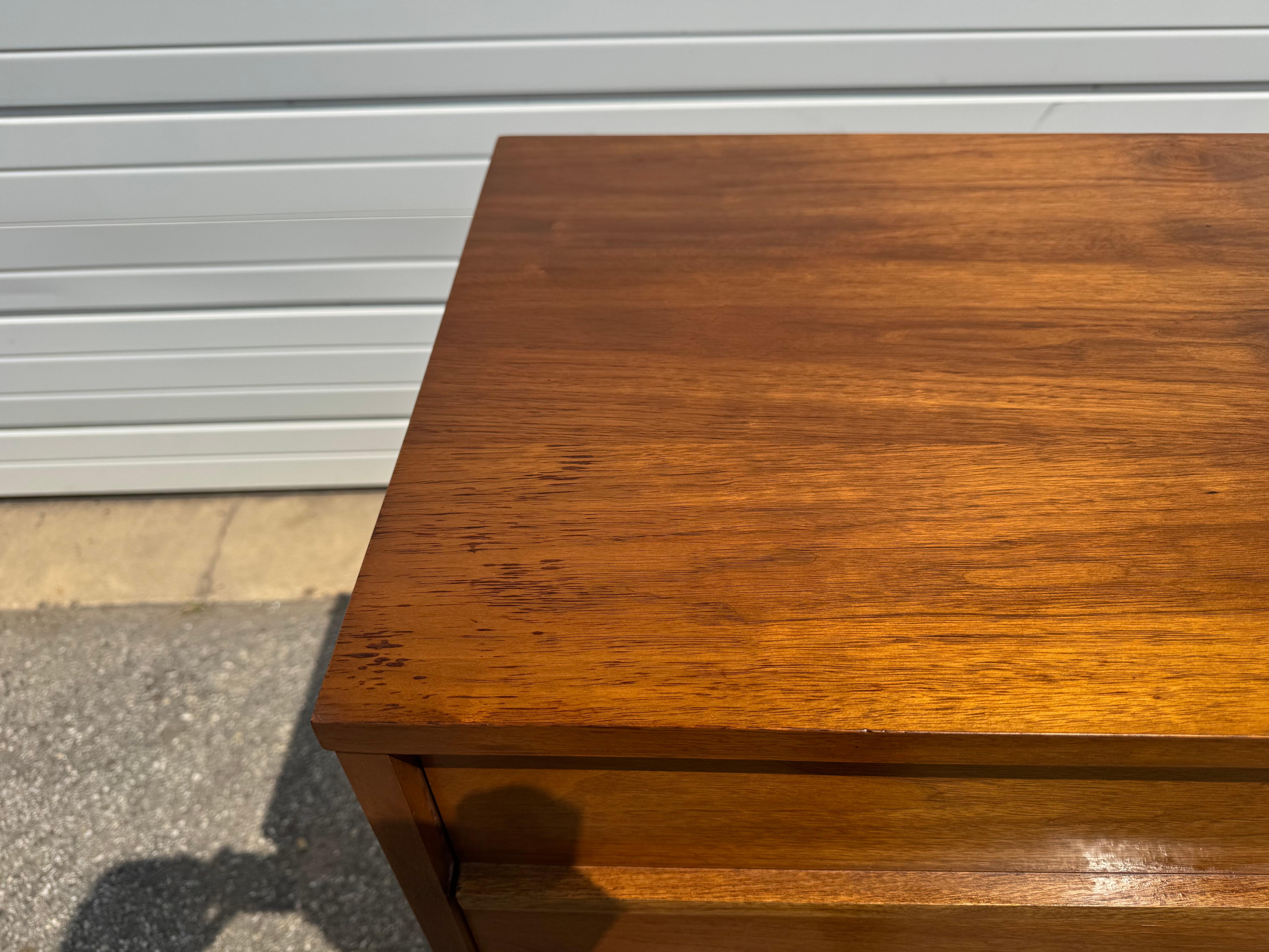 Mid-Century Pencil Leg Tall Dresser/Chest by Dixie For Sale 7