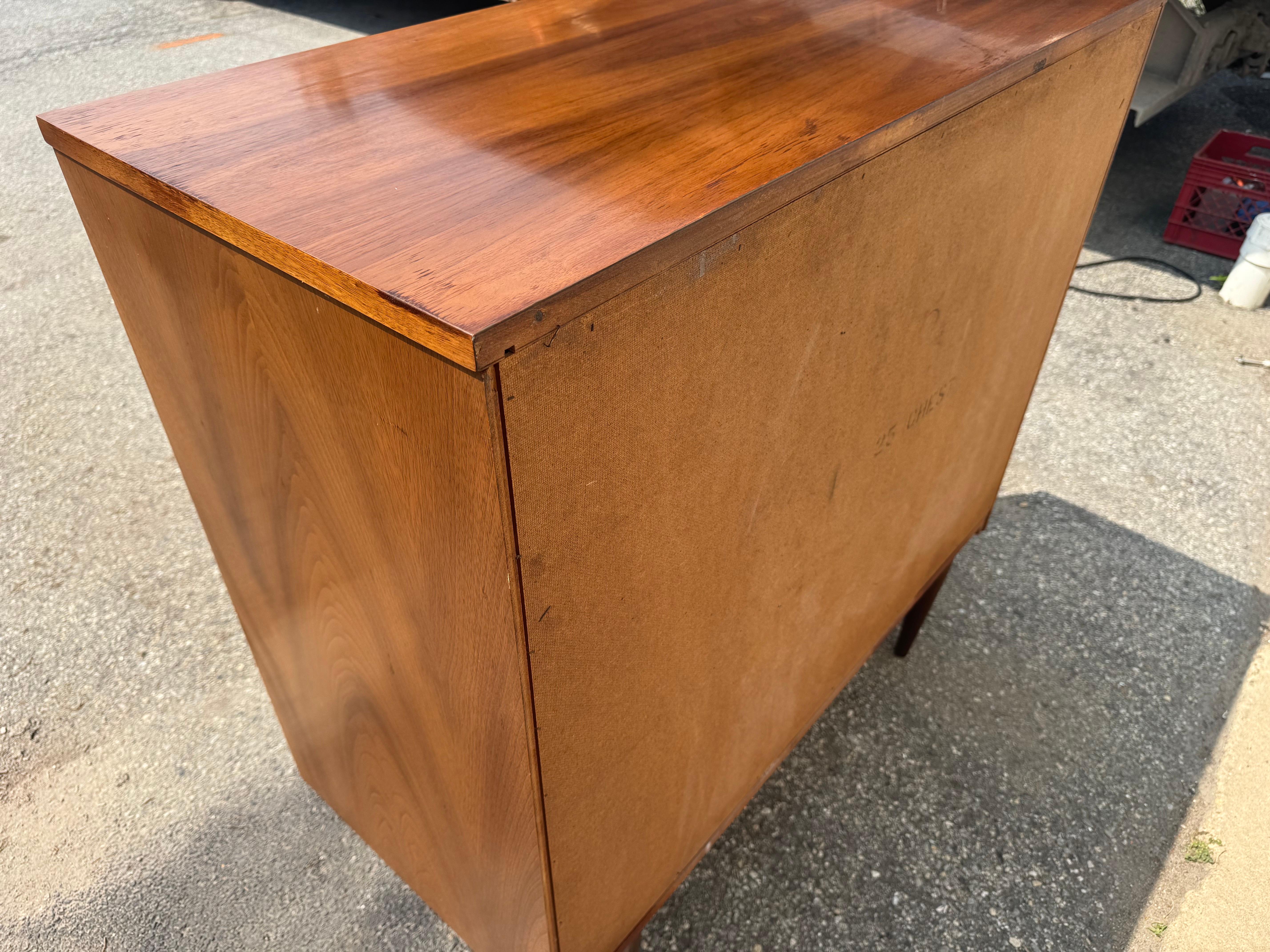 Mid-Century Pencil Leg Tall Dresser/Chest by Dixie For Sale 1