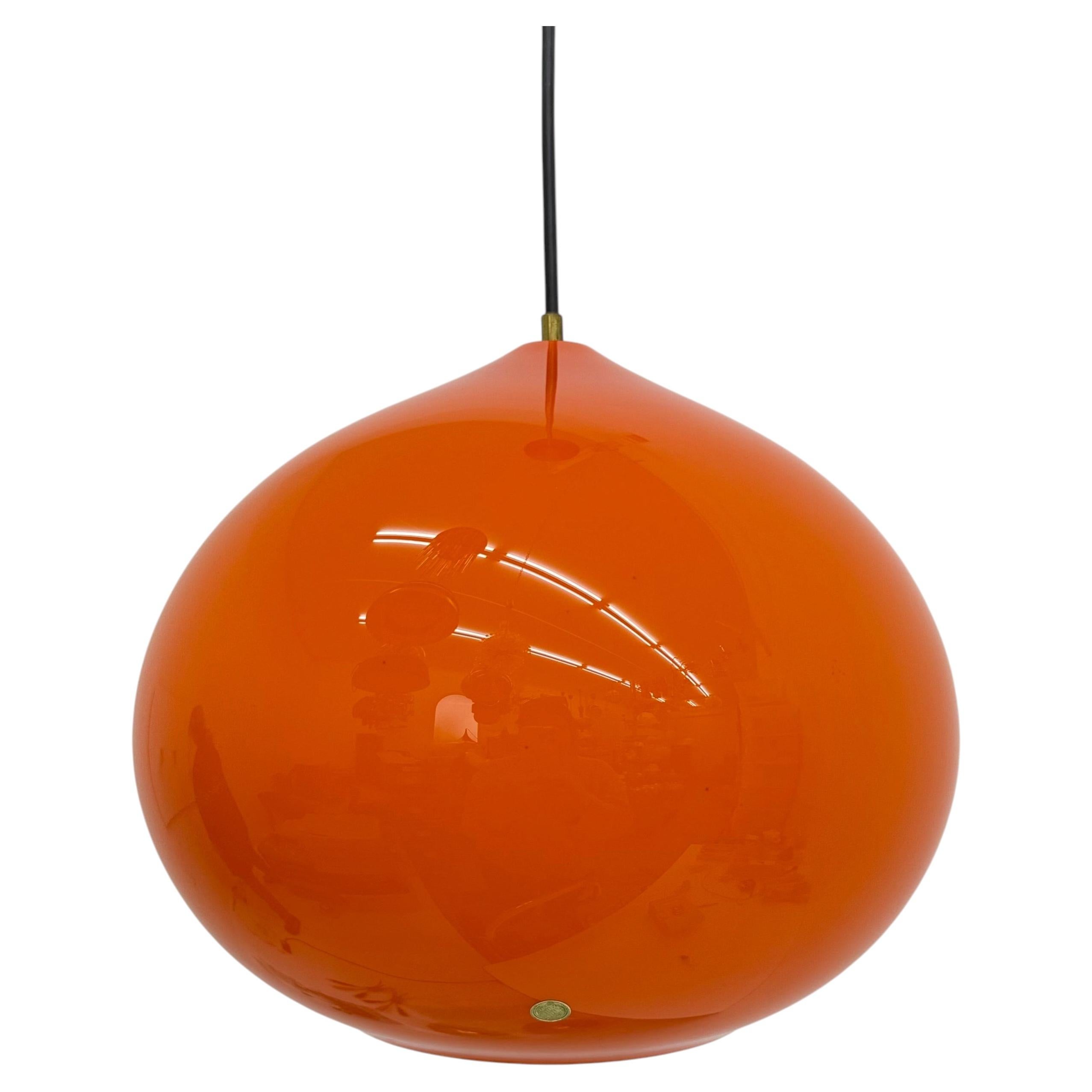 Lámpara colgante de mediados de siglo diseñada por Alessandro Pianon para Vistosi, de cristal de Murano, década de 1950