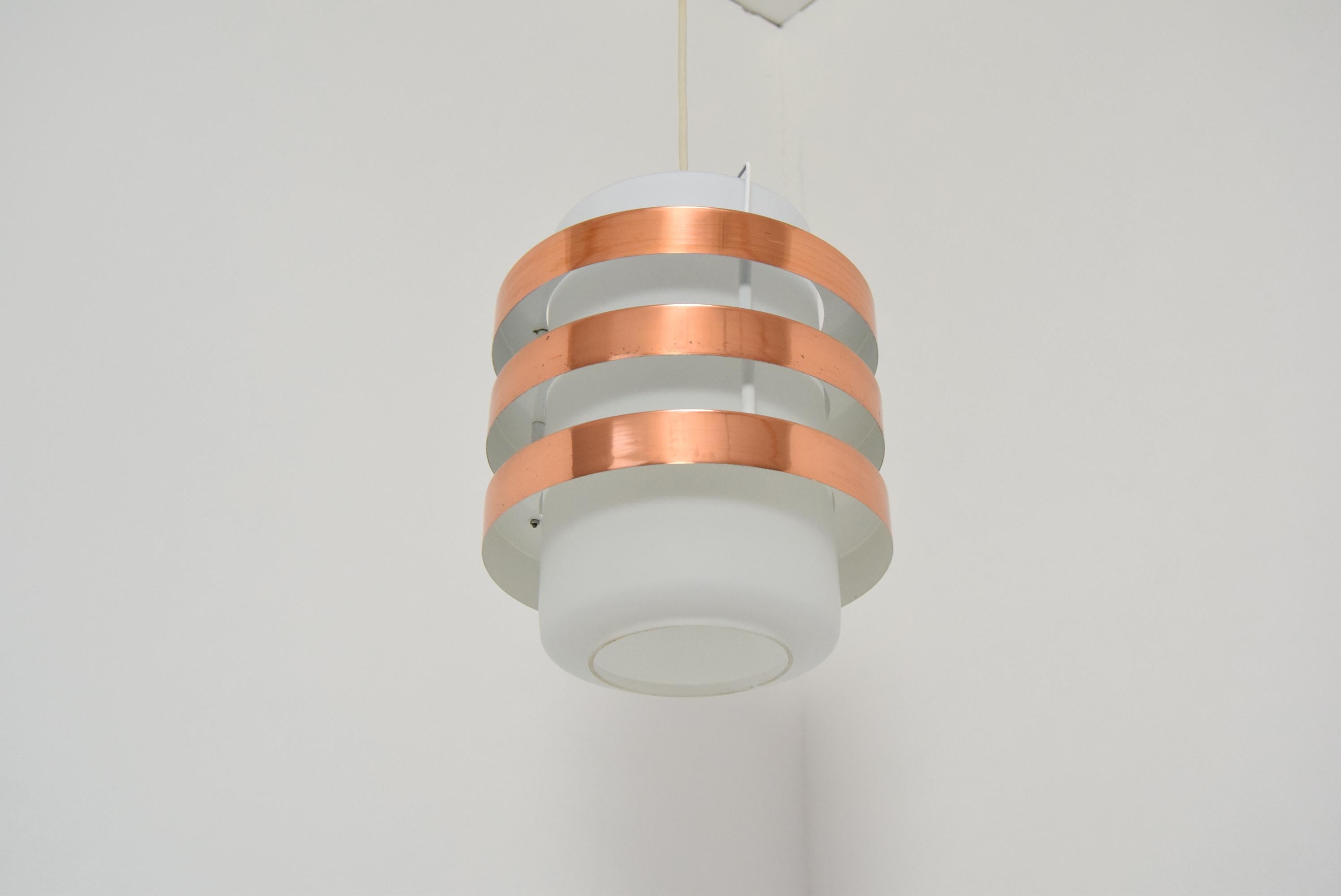 Metal Midcentury Pendant by Drupol, 1970s For Sale