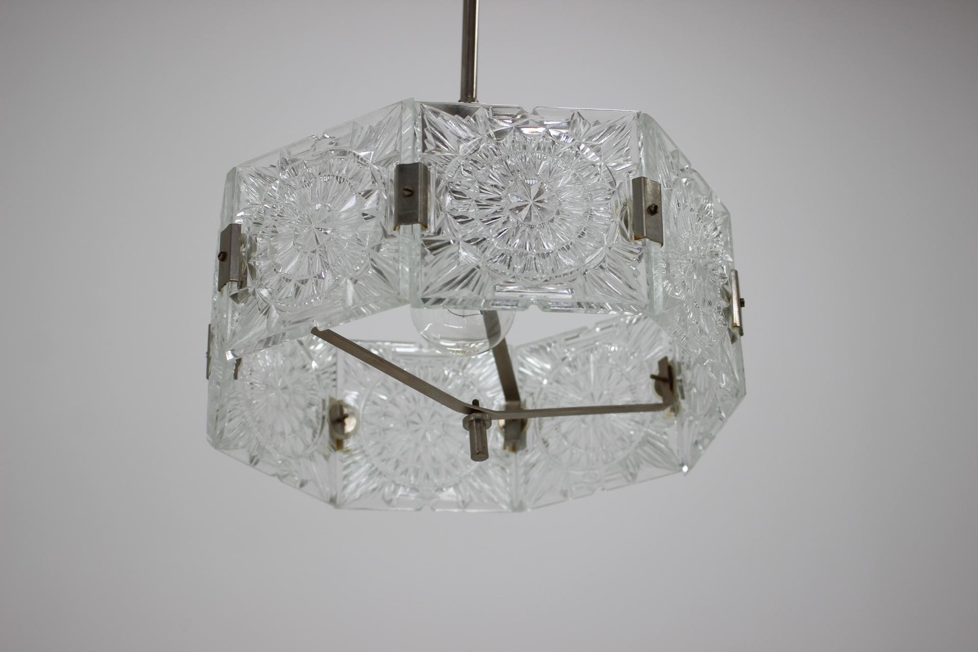 Czech Midcentury Pendant by Kamenický Serov, 1960s For Sale