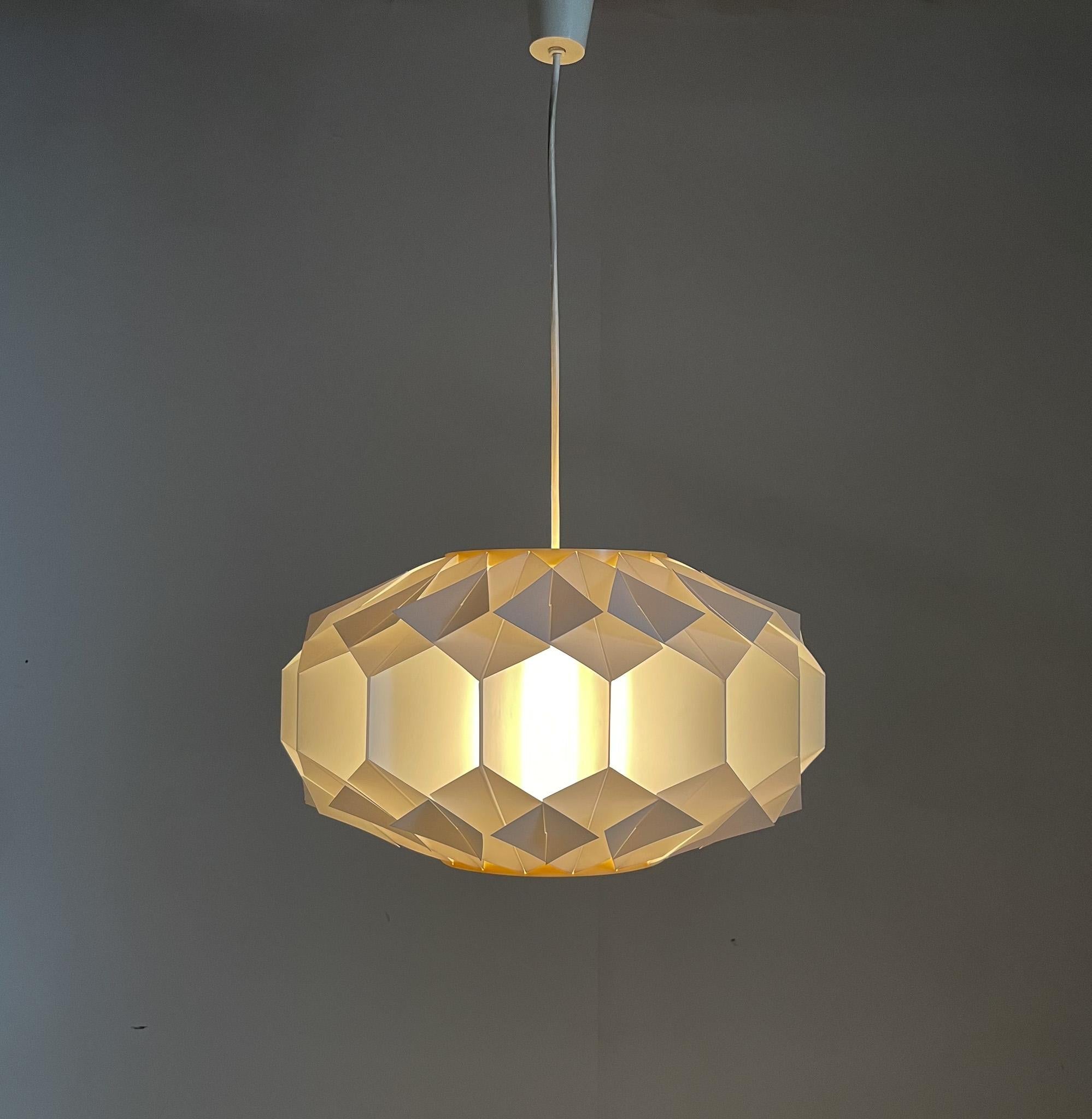 Plastic Mid-Century Pendant by Lars Eiler Schioler 1970s