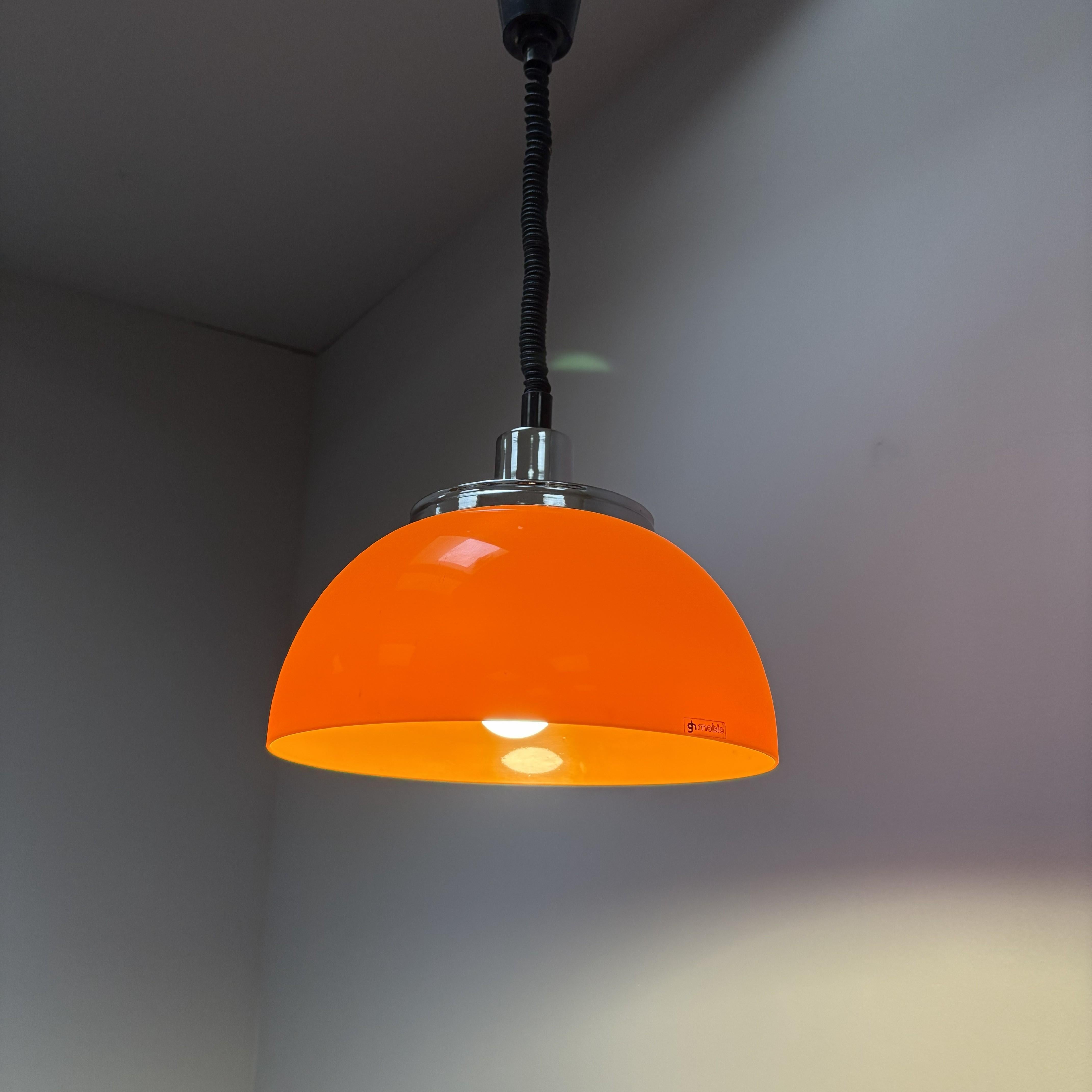 Mid-century Pendant by Meblo, Harvey Guzziny, 1970s, Italy For Sale 1