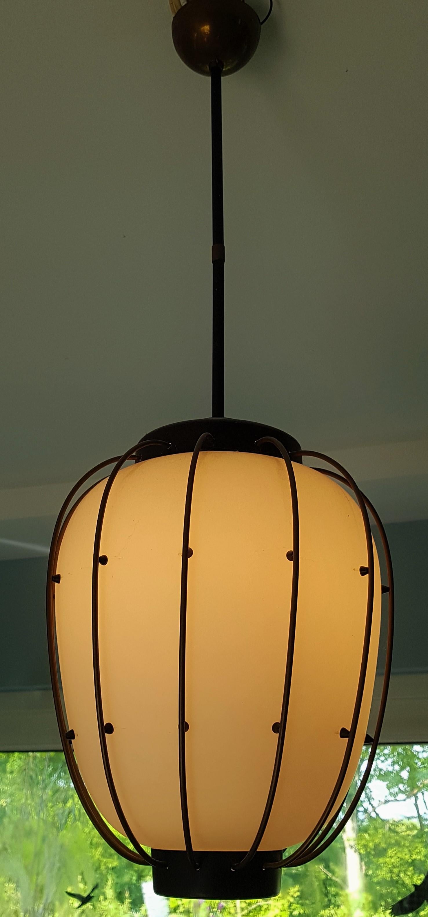 Mid-20th Century Mid-Century Pendant Chandelier by Angelo Lelli for Arredoluce, Italy, 1950